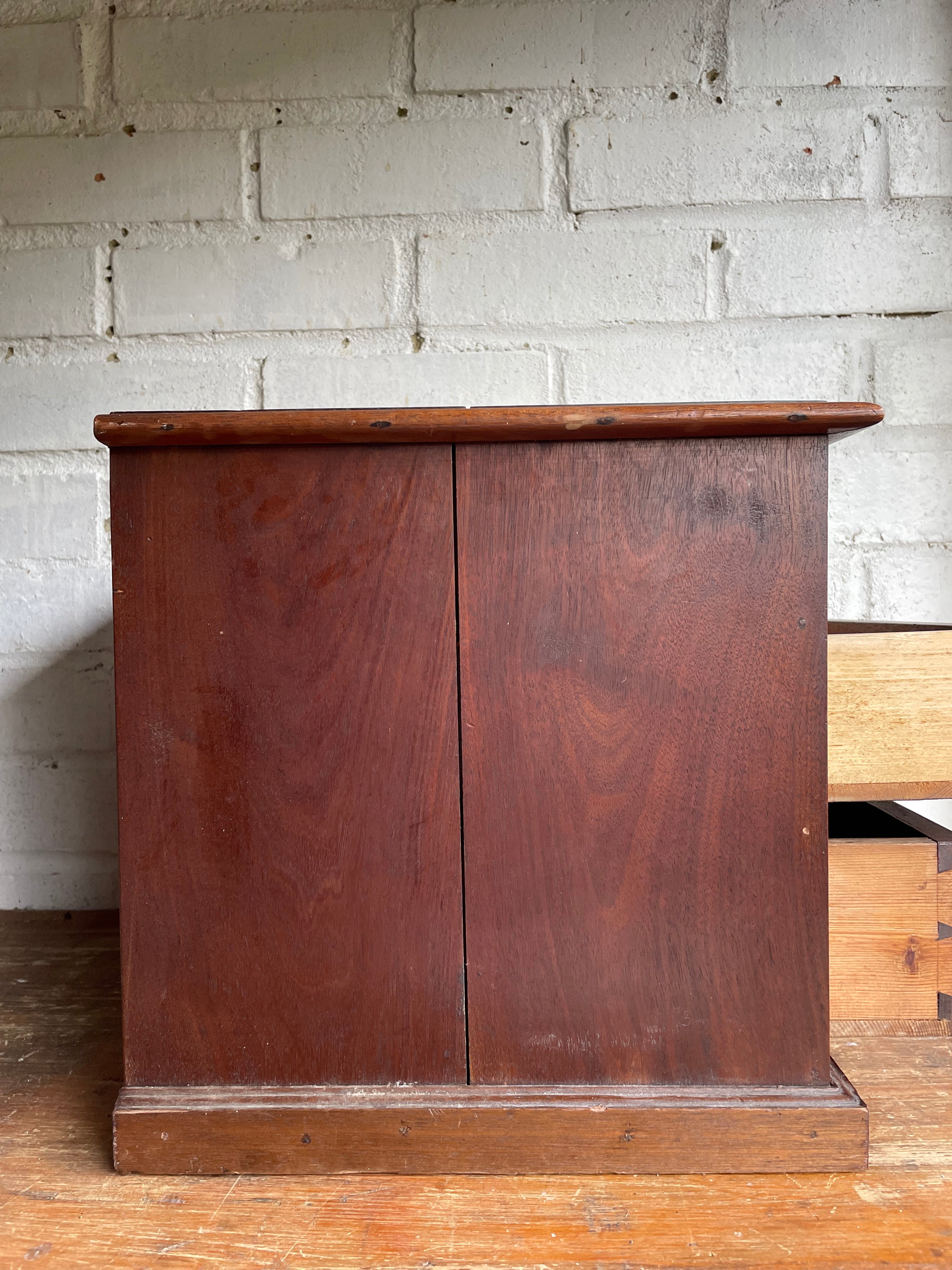 UK only delivery. 1930s American Tabletop Drawers with Brass Handles. Were £100 now £65 at checkout