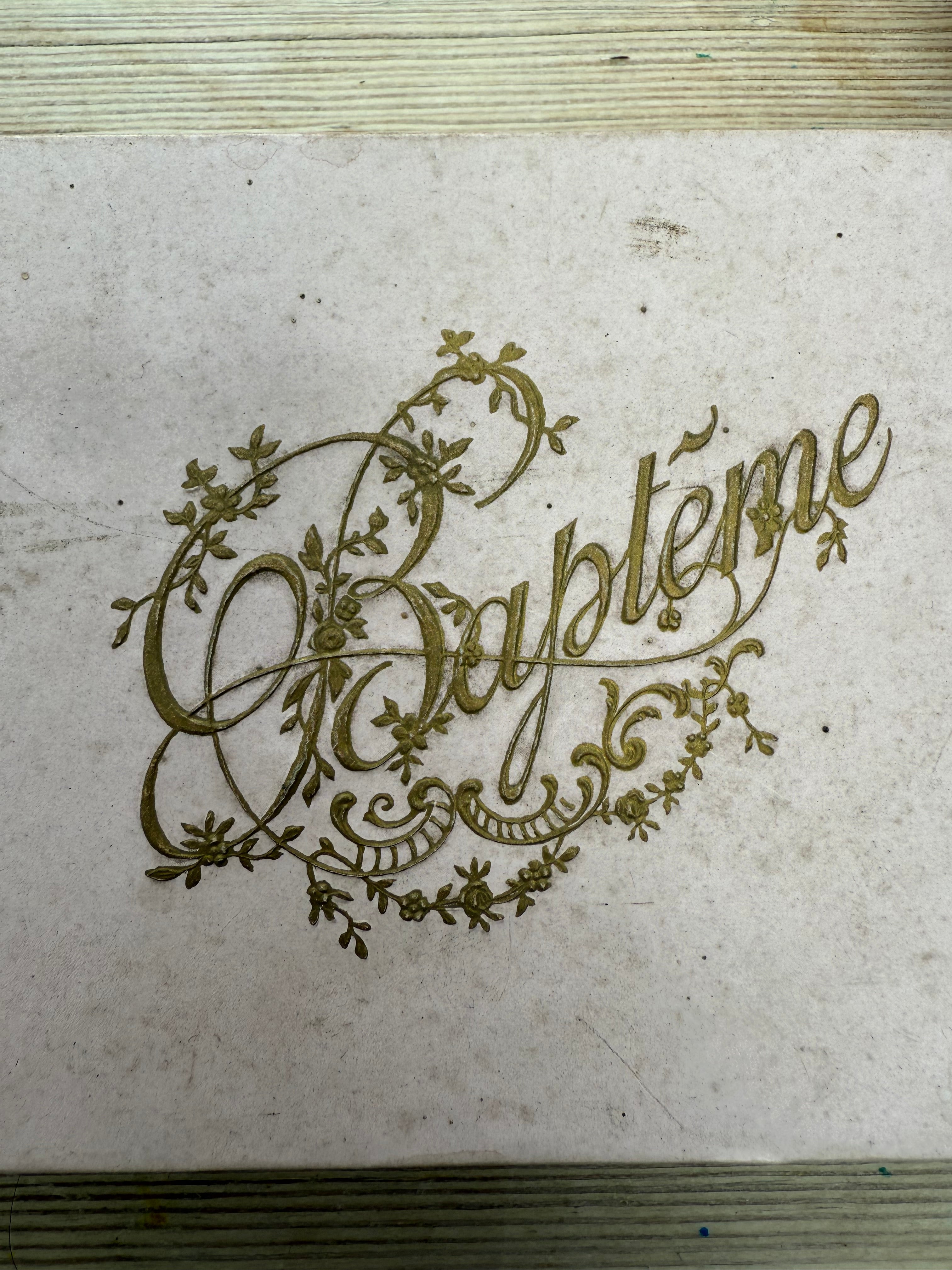 Antique French Baptism Paper Bonbon/ Chocolate Box circa 1900’s