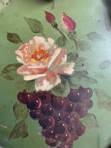 Handpainted Floral Toleware Plate