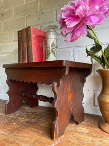 19th Century Oak Scalloped Stool