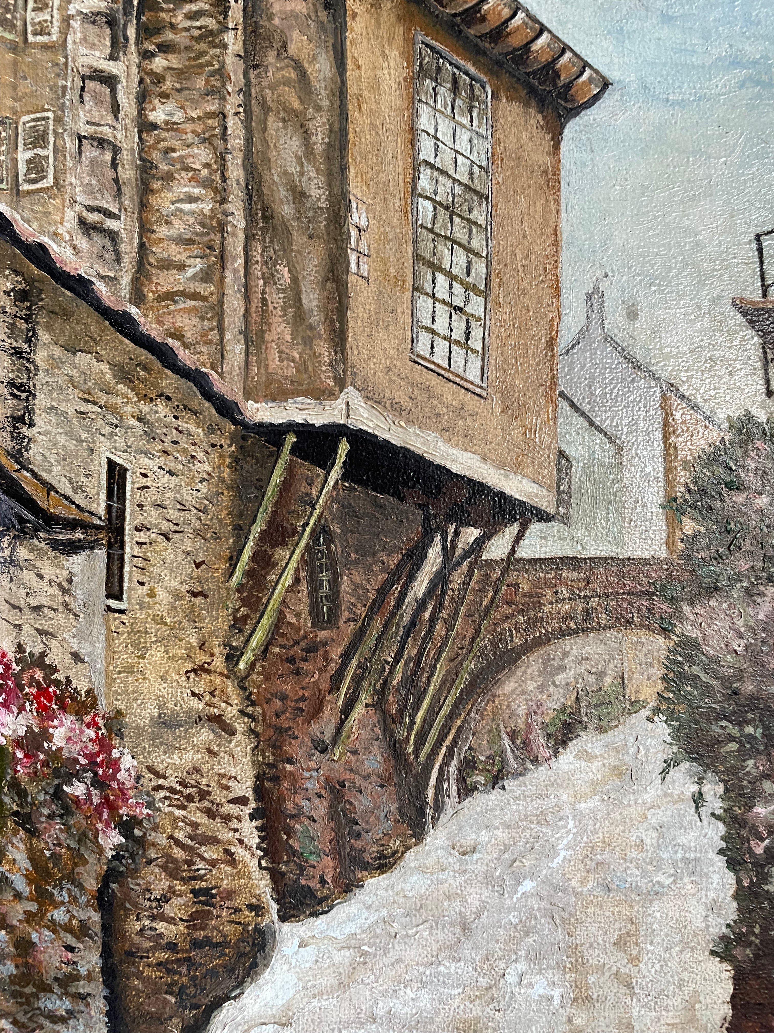 House on Stilts: Vintage Oil on Board