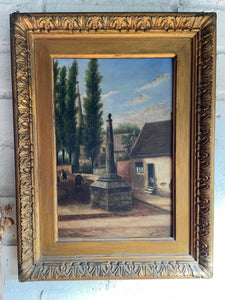 The Monument: Early 20th century oil on canvas