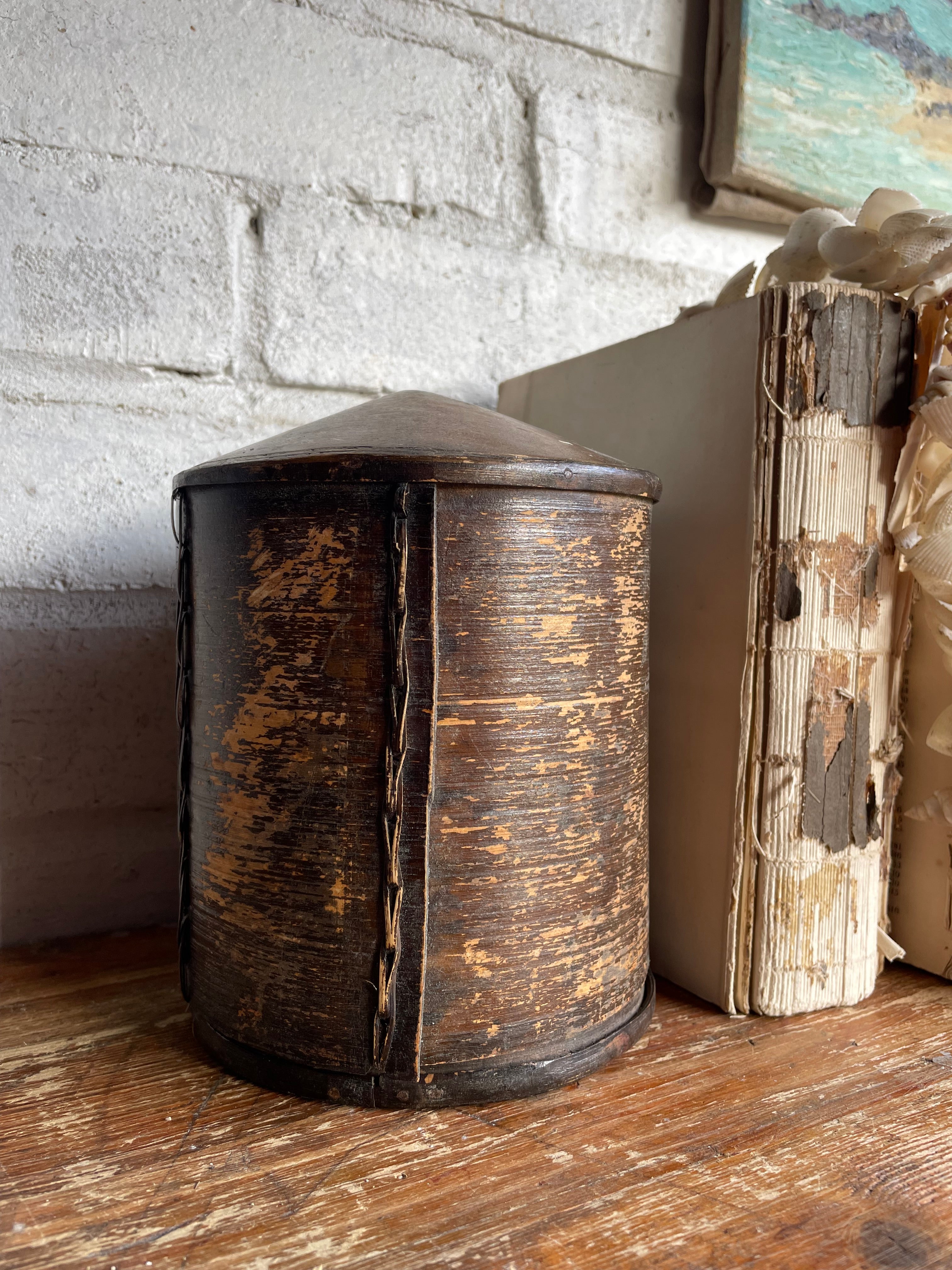 19th Century Bentwood Grain Measure Canister