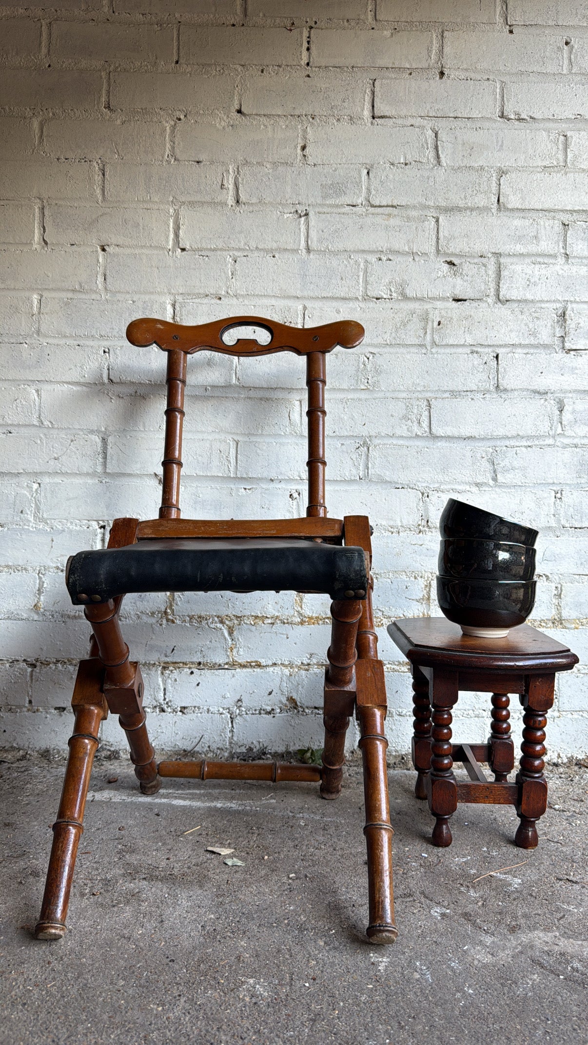 19th Century Small Oak Bobbin Stools