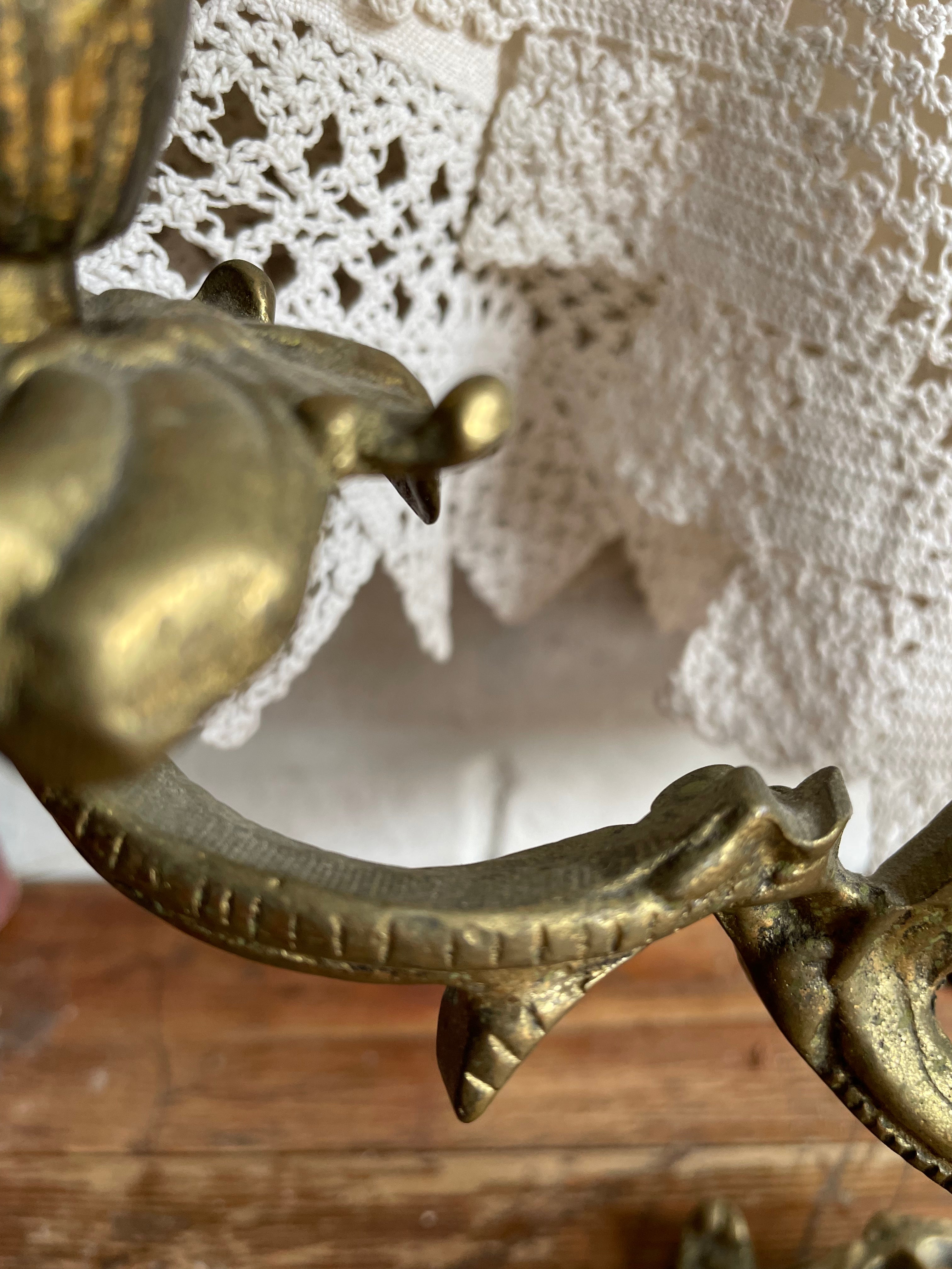 Heavy Brass Decorative Candelabra