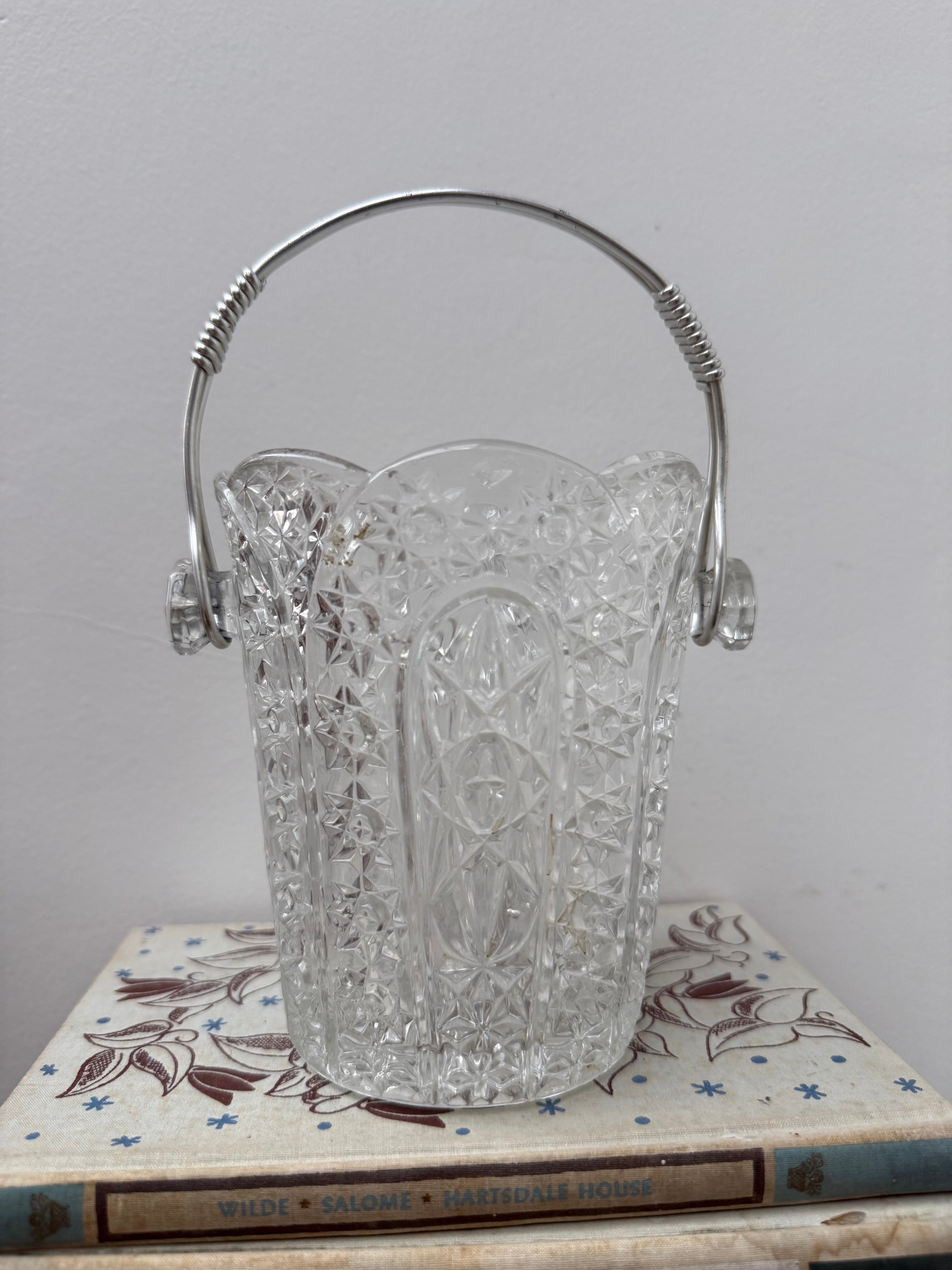1920s French Glass Ice Bucket