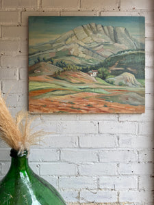 Provencal Landscape: Early 20th Century Oil on Canvas