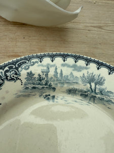 Antique French “Faciences Porcelaines Cristaux” Plate