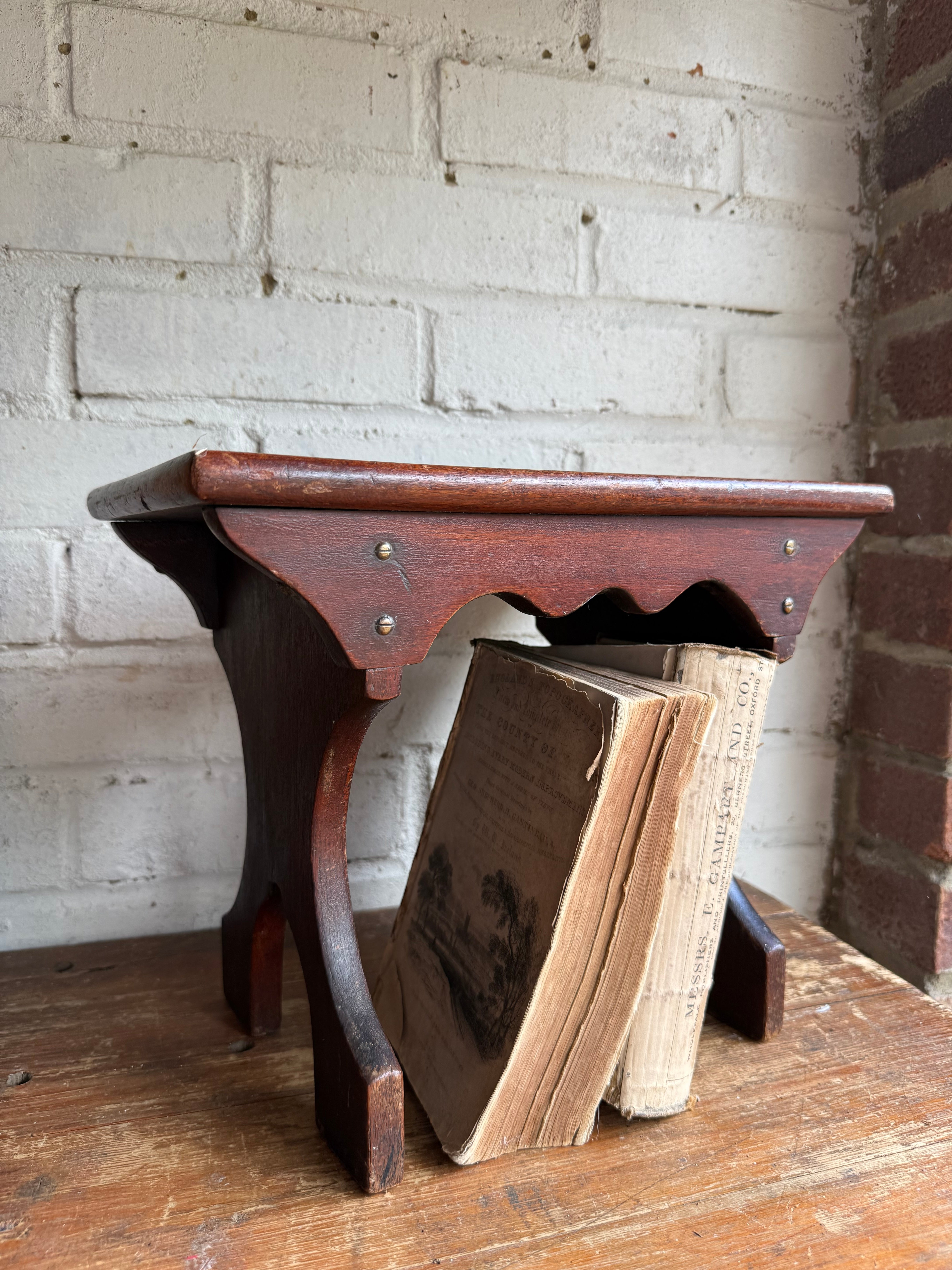 WW1 Naval Stool with Union Jack & French Flag Inlay