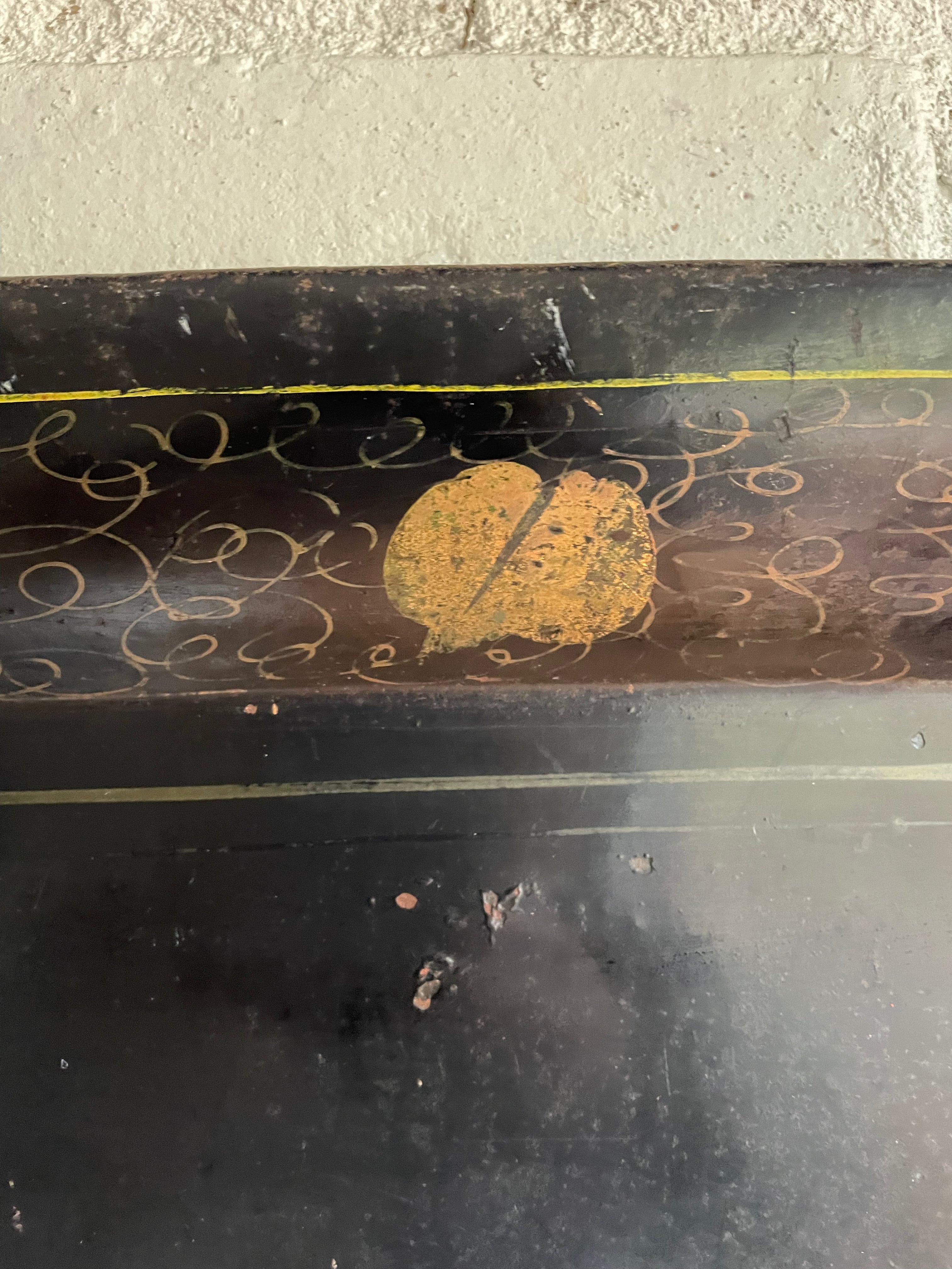 Oversized 19th Century Toleware Metal Tray