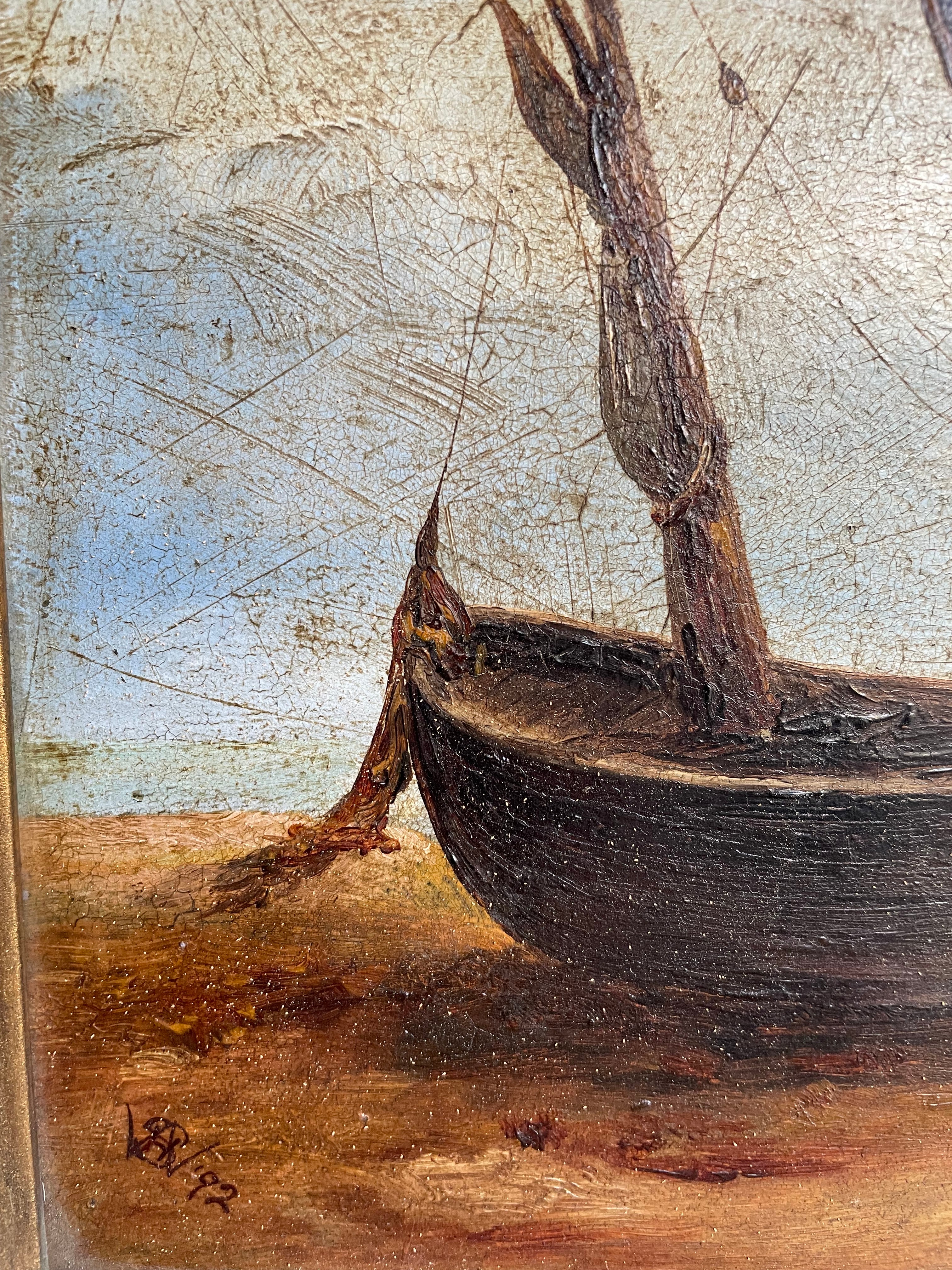 19th Century British School Double-Sided Oil Painting