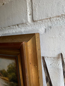 The Bridge: Small Oil on Wood