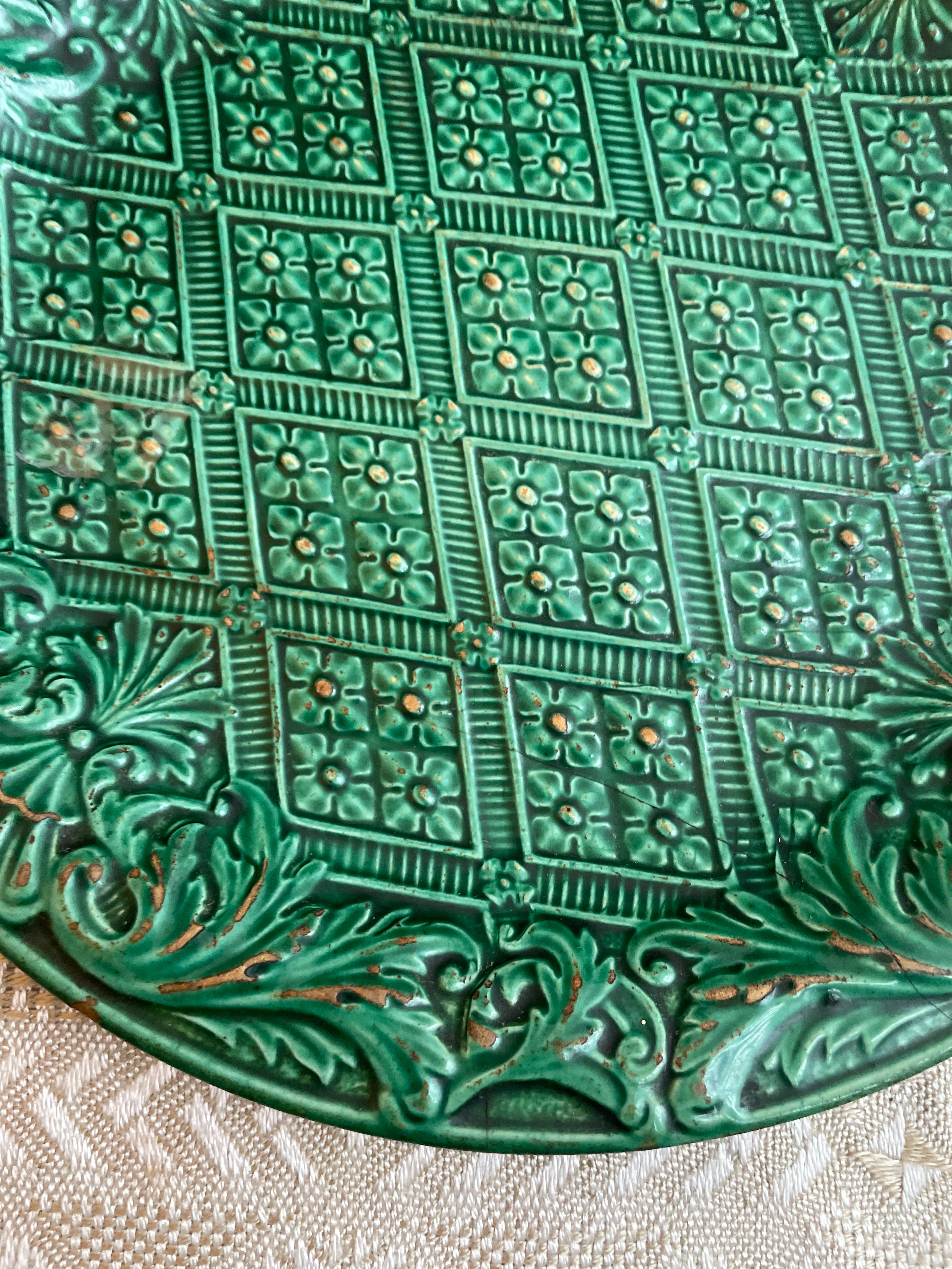 19th Century Majolica Plate