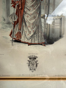 19th Century French Magazine Framed Hand Coloured Illustration - No 19