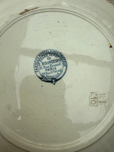 Antique French “Faciences Porcelaines Cristaux” Plate