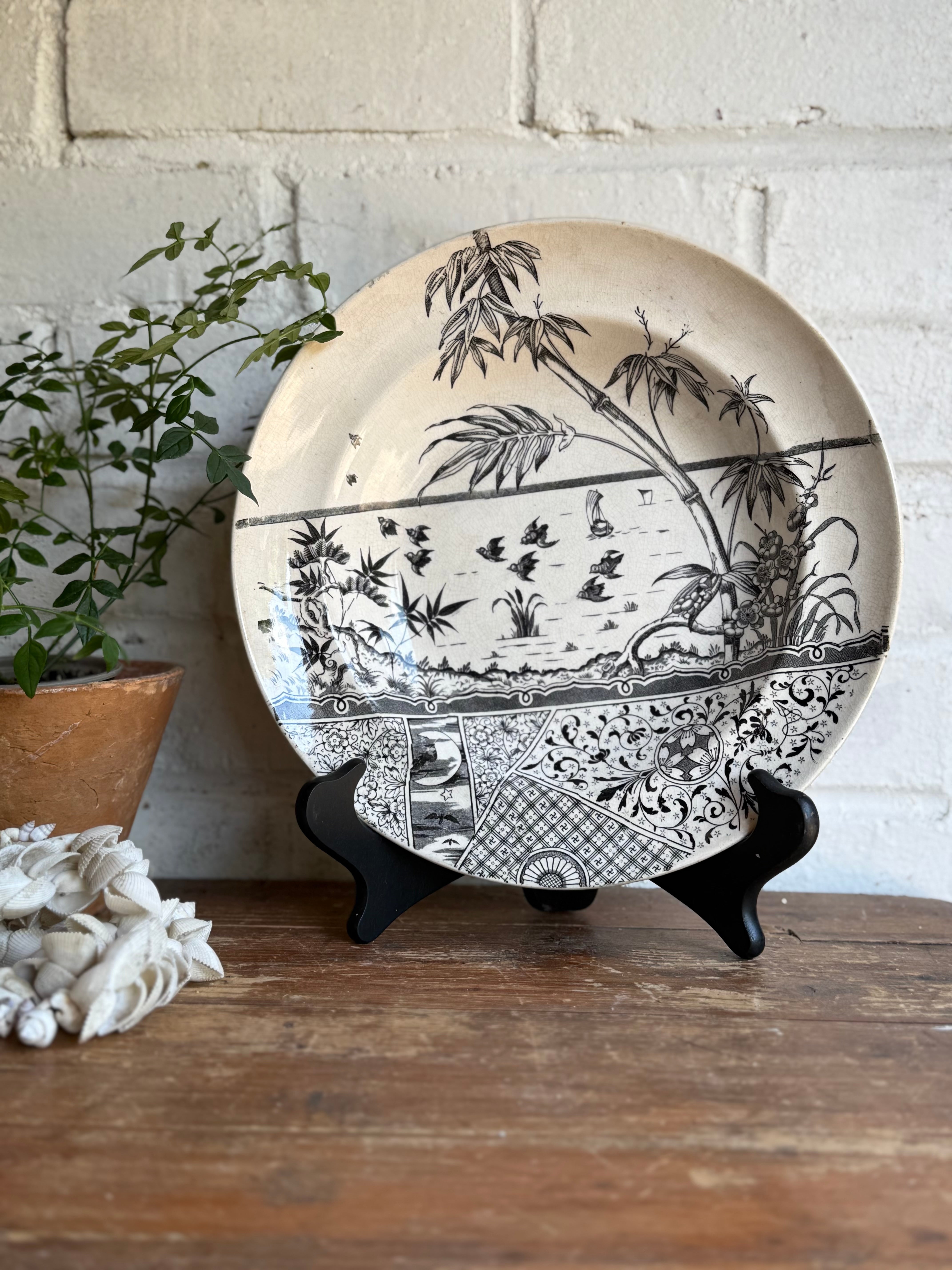 19th Century Aesthetic Movement Ironstone Bowl