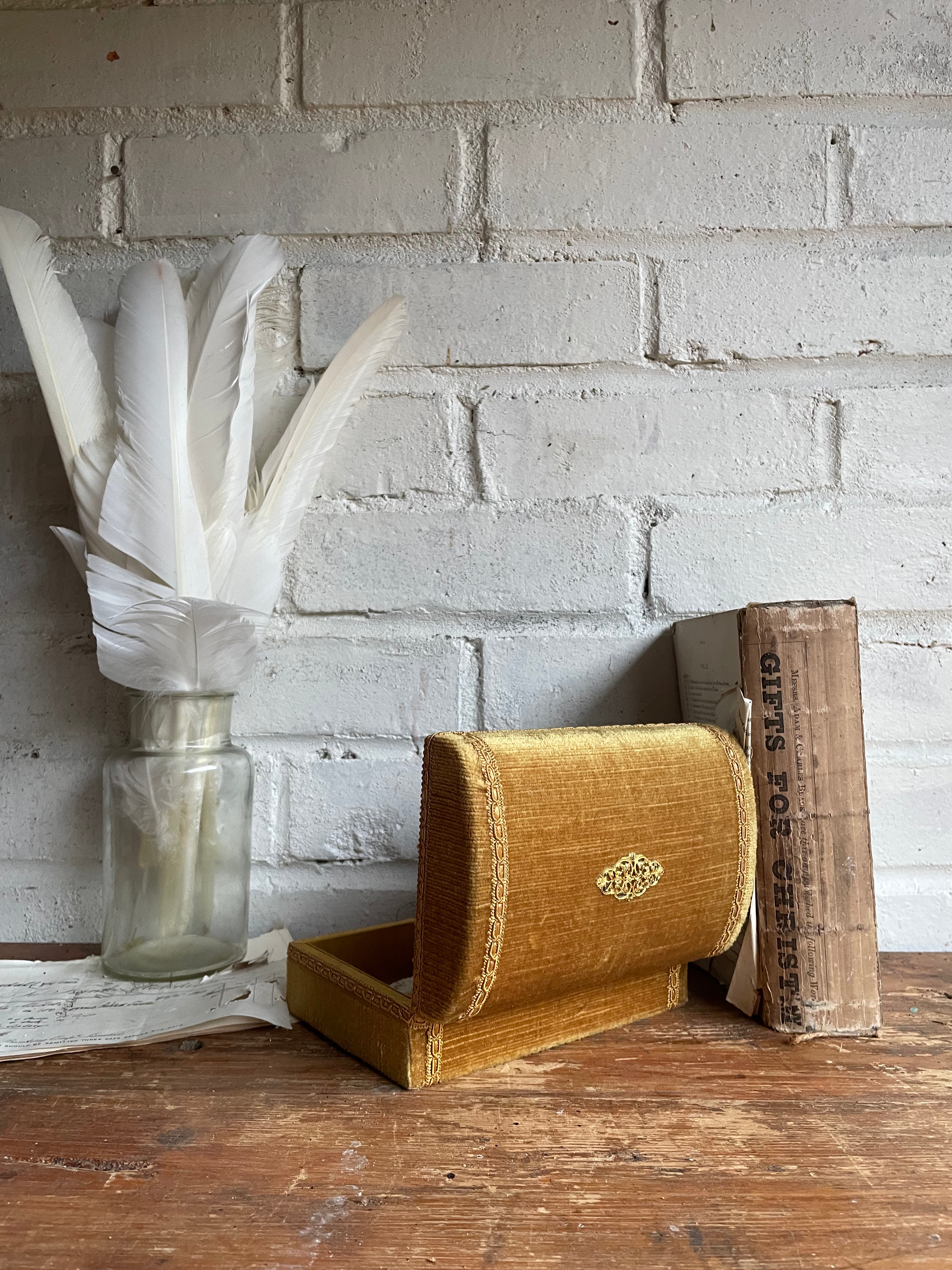 1920s Velvet Ochre Box