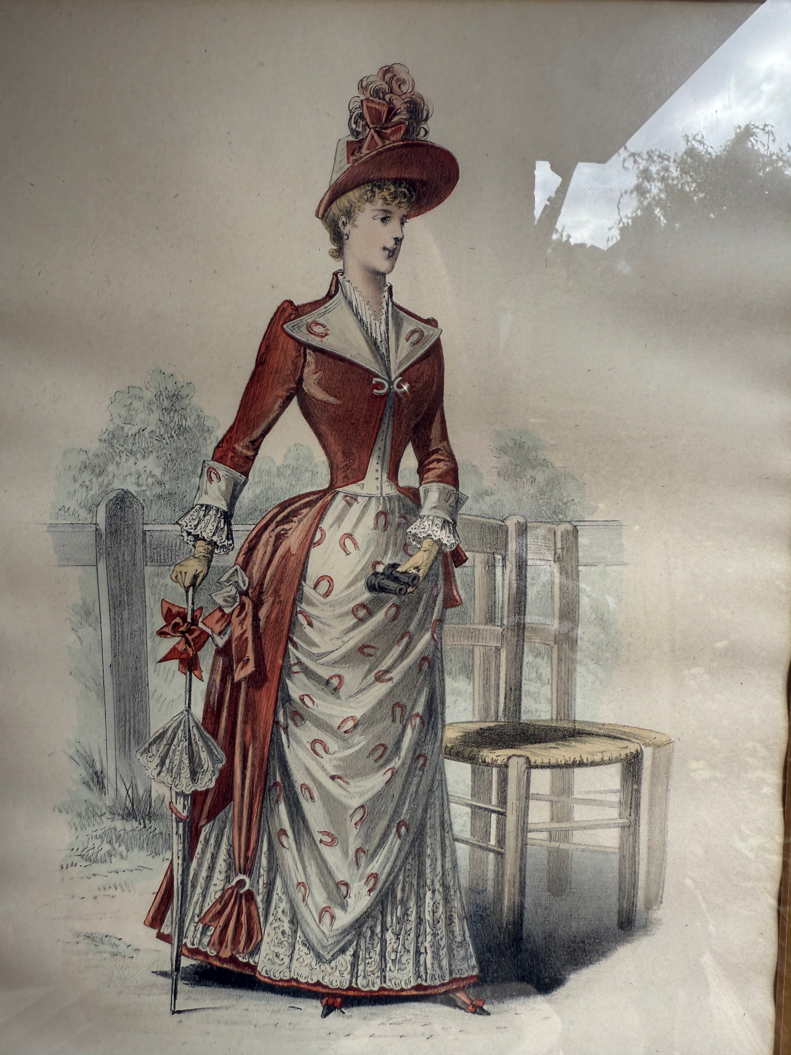 19th Century French Magazine Framed Hand Coloured Illustration - No 19