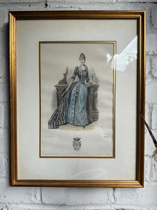 19th Century French Magazine Framed Hand Coloured Illustration - No 11