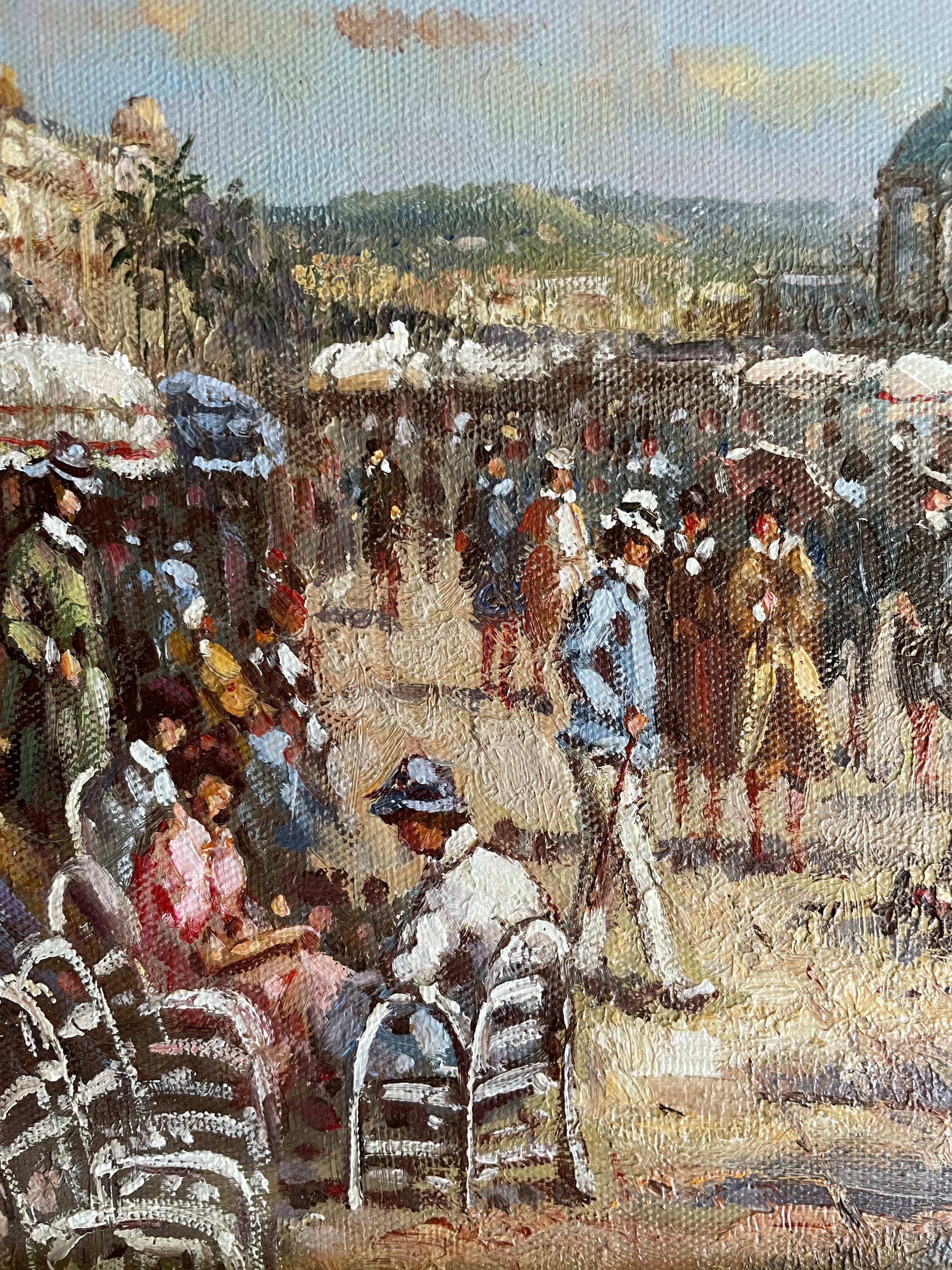 Belle Epoque French Riviera Oil on Canvas: Was £145 now £101.50 at checkout