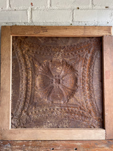 Original American Early 1900s Tin Ceiling Tile