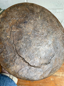 19th Century Hand-Carved Wood Grain Measure Pot