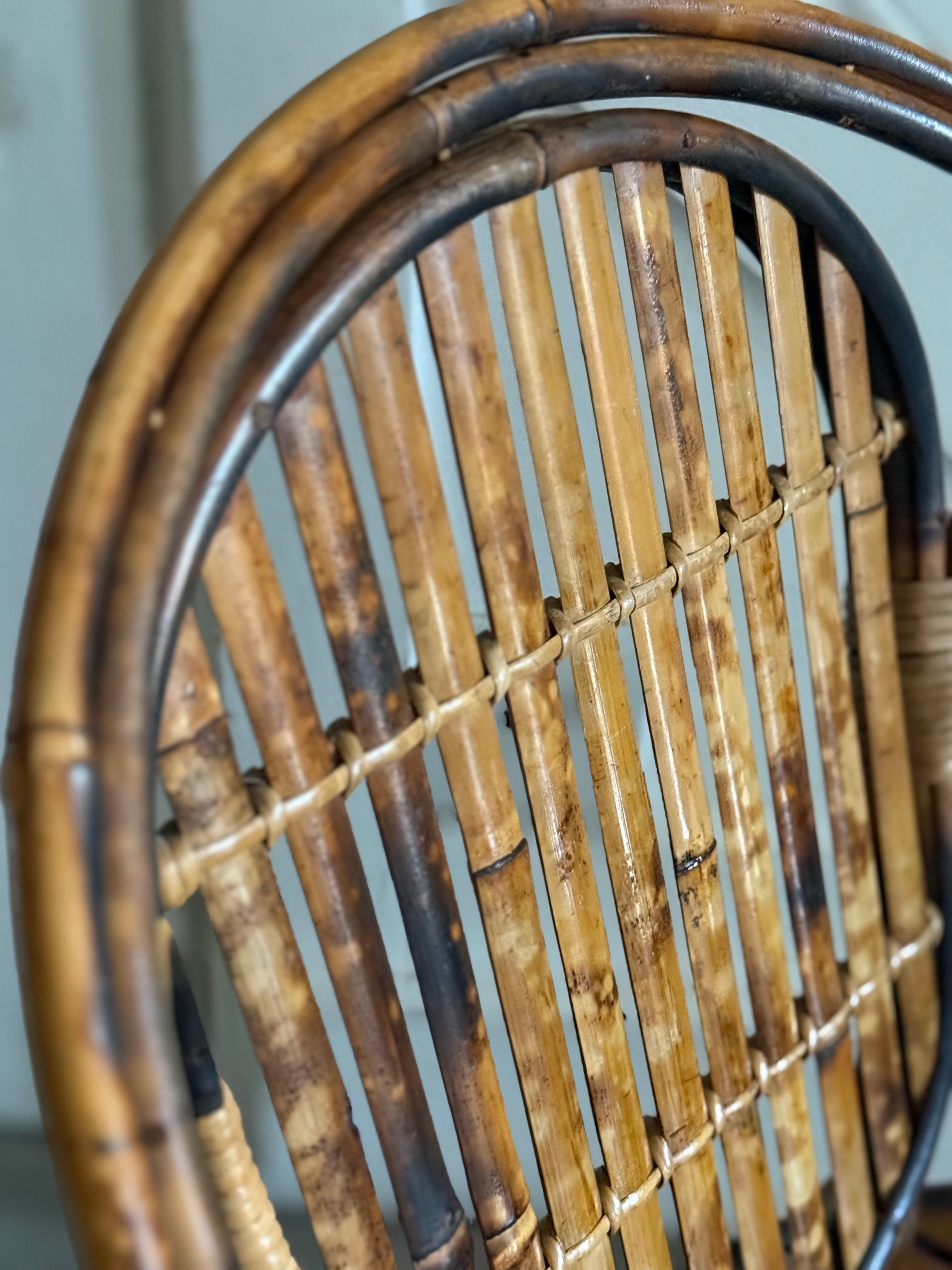 Circa 1890: Small Tiger Bamboo Chair