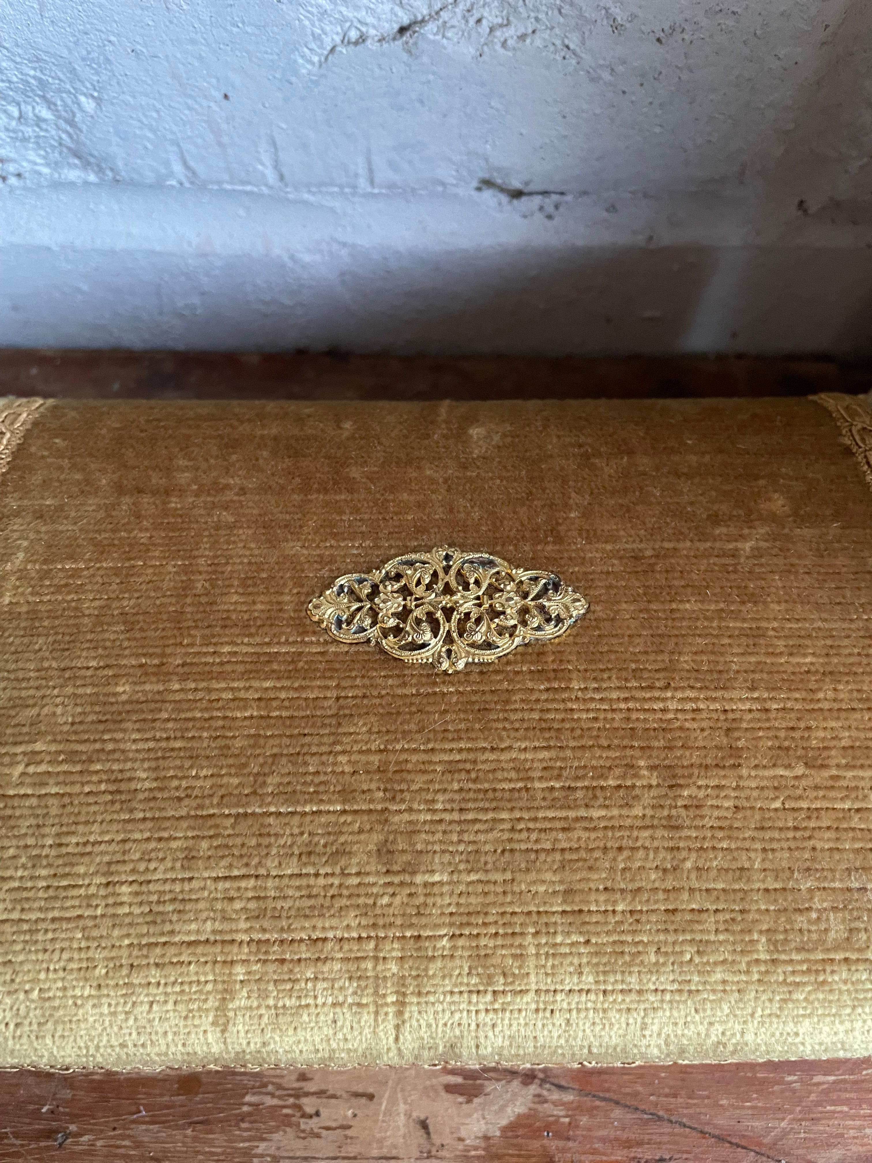 1920s Velvet Ochre Box