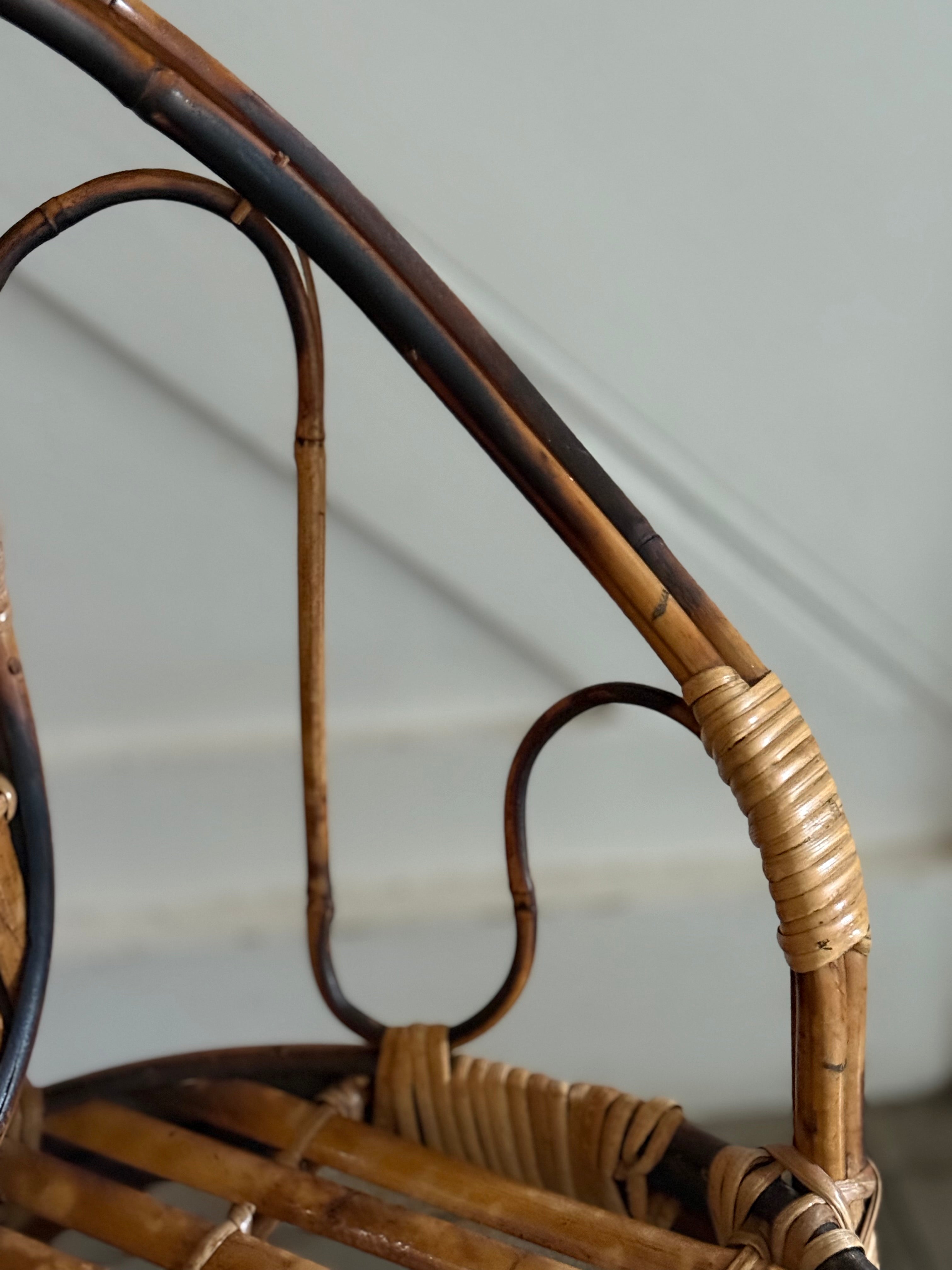 Circa 1890: Small Tiger Bamboo Chair