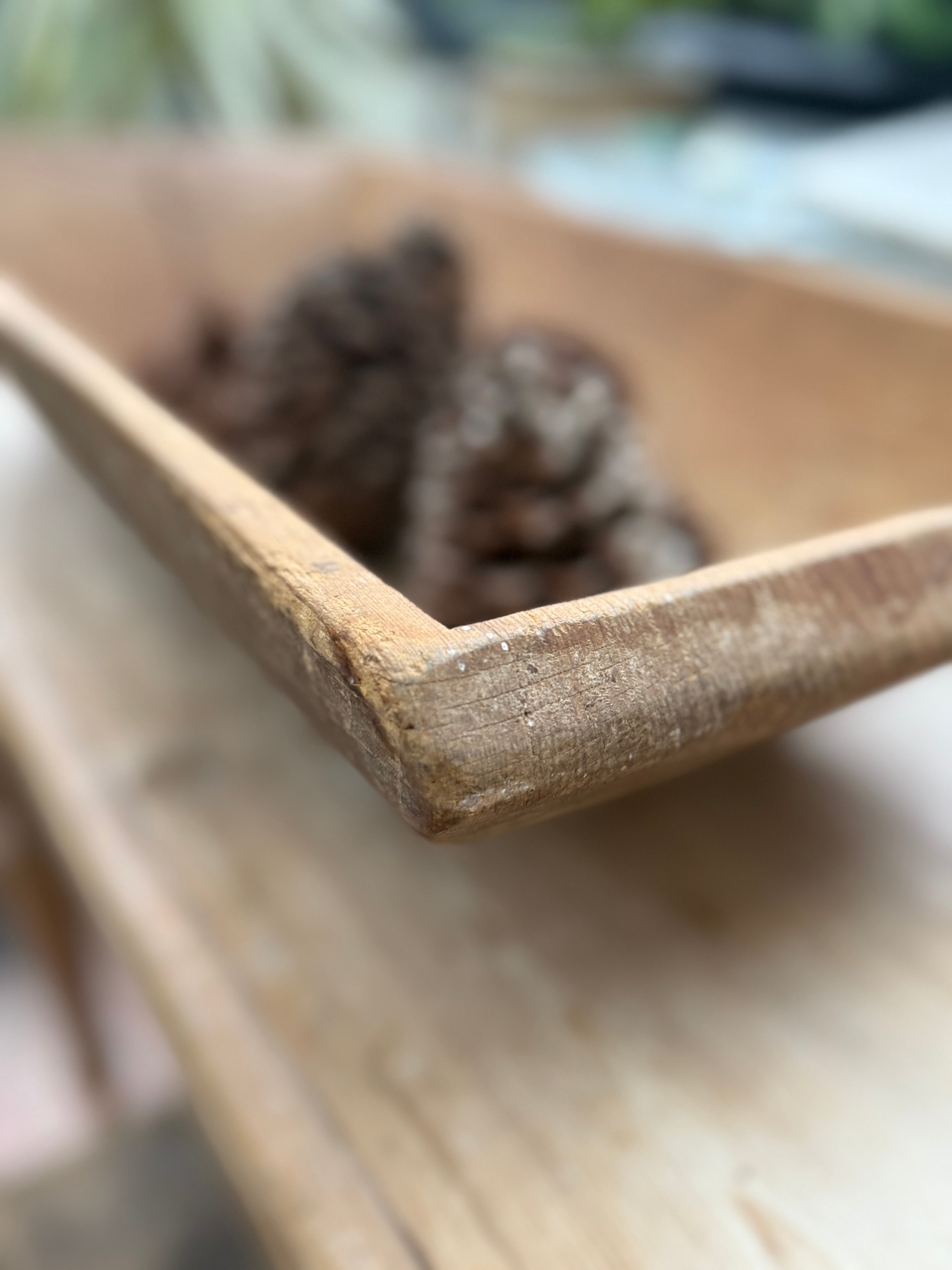Large Pine Dough Bowl