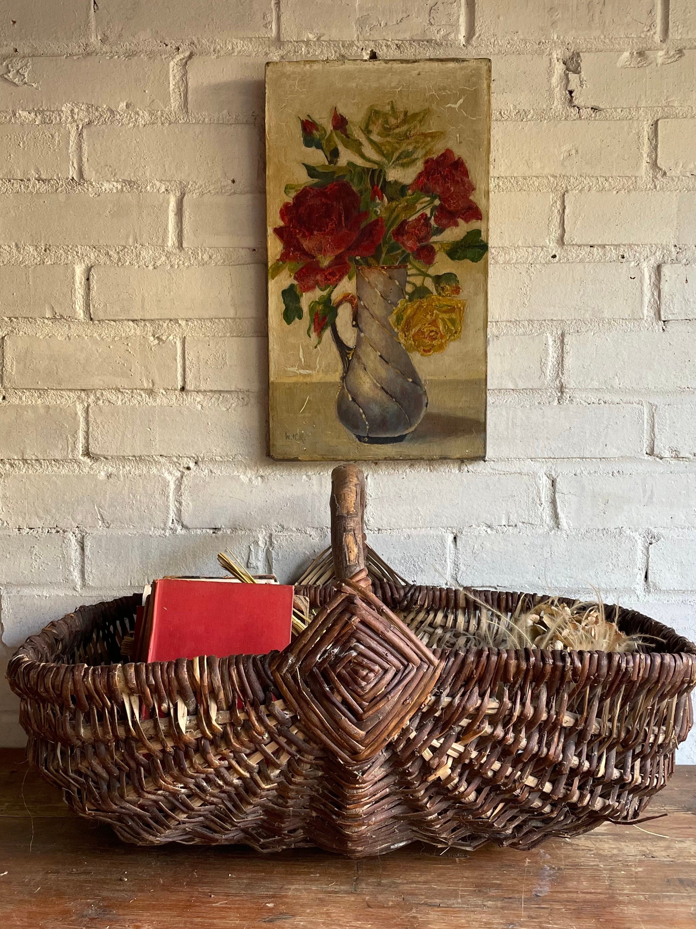 Large French Vintage Basket