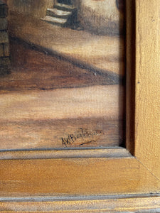 The Monument: Early 20th century oil on canvas