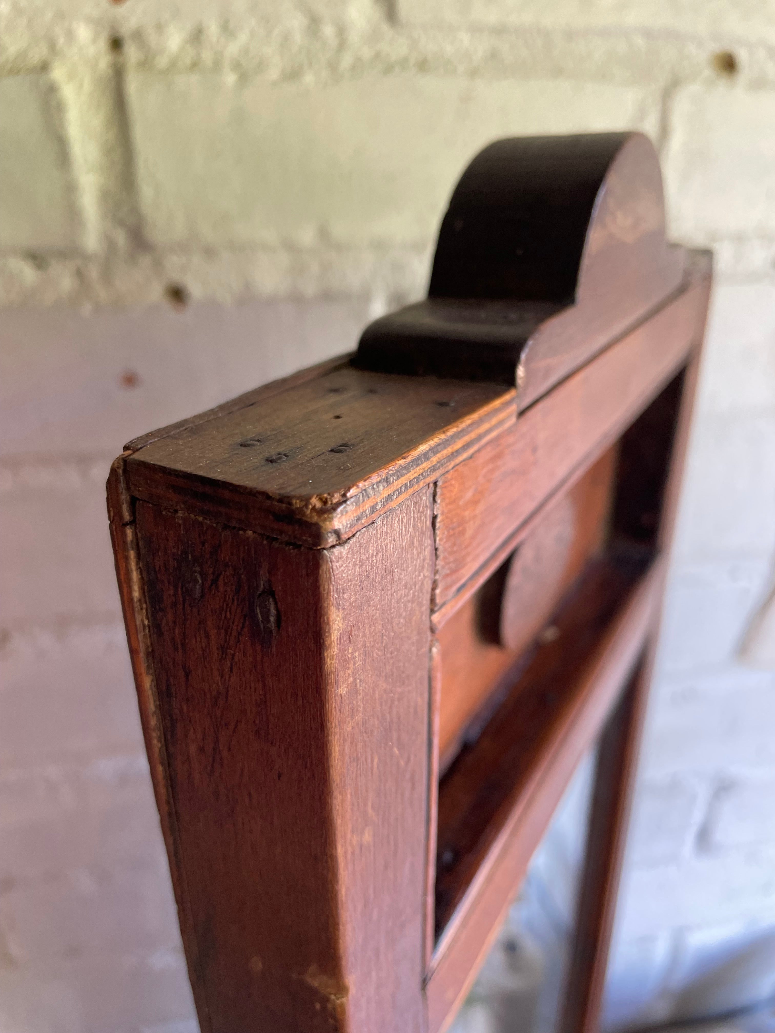 UK only delivery. 19th Century Oak Wall Unit with Mirror. Was £70 now £45.50 at checkout
