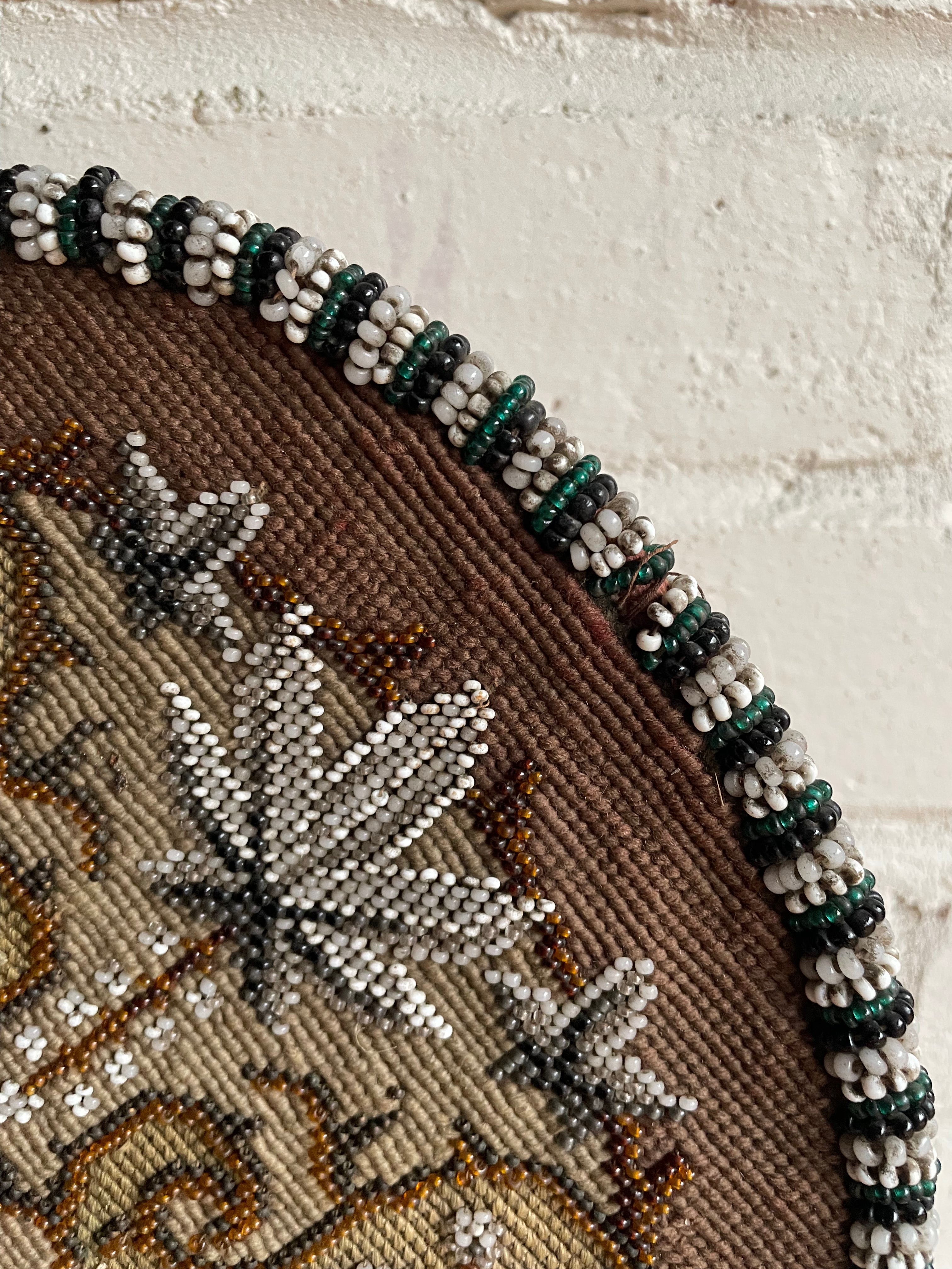 Victorian Beadwork Textile Shield