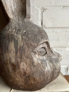 Quirky Carved Hare Sculpture