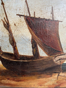 19th Century British School Double-Sided Oil Painting