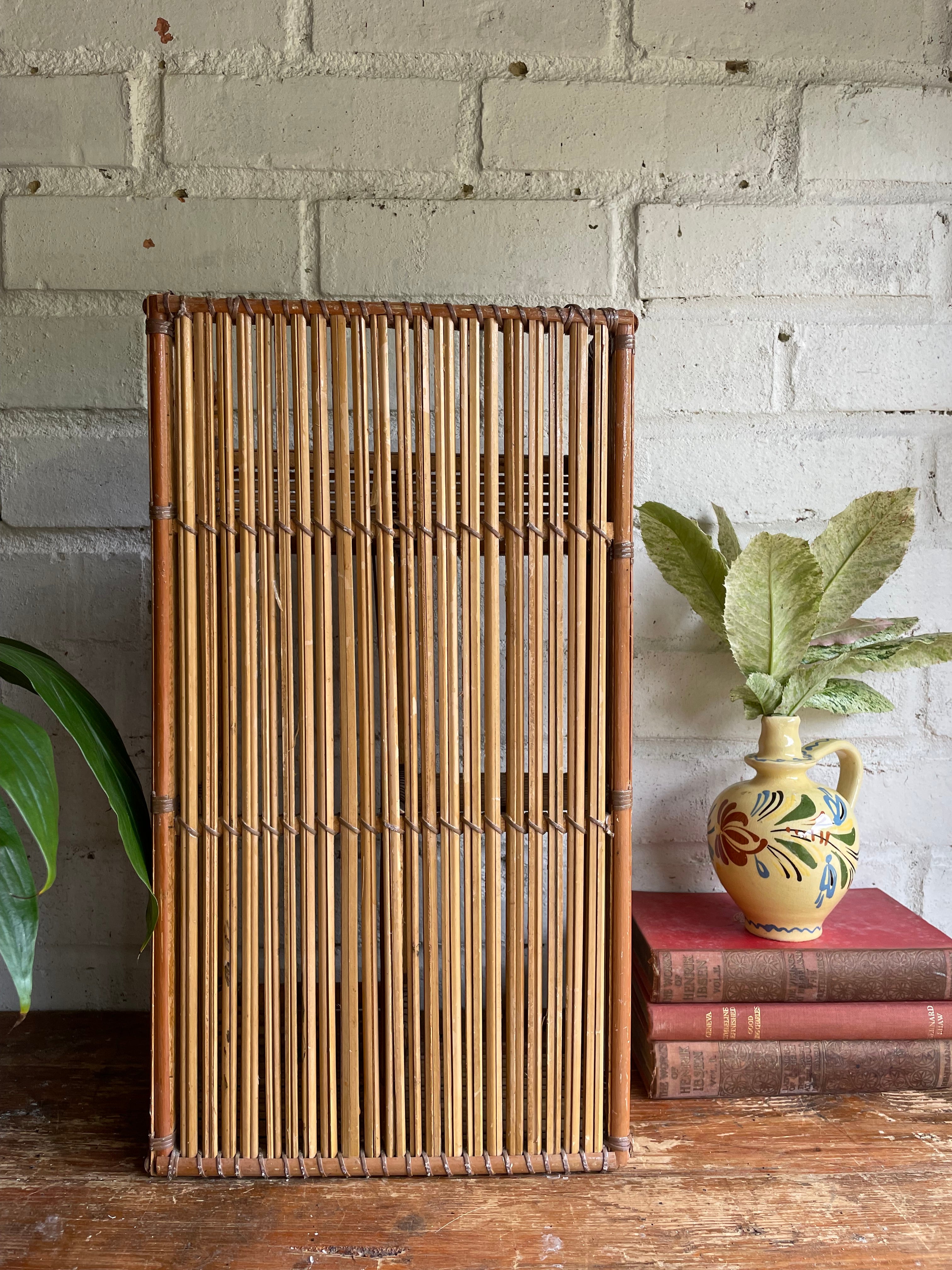 Small Rattan & Bamboo Shelf