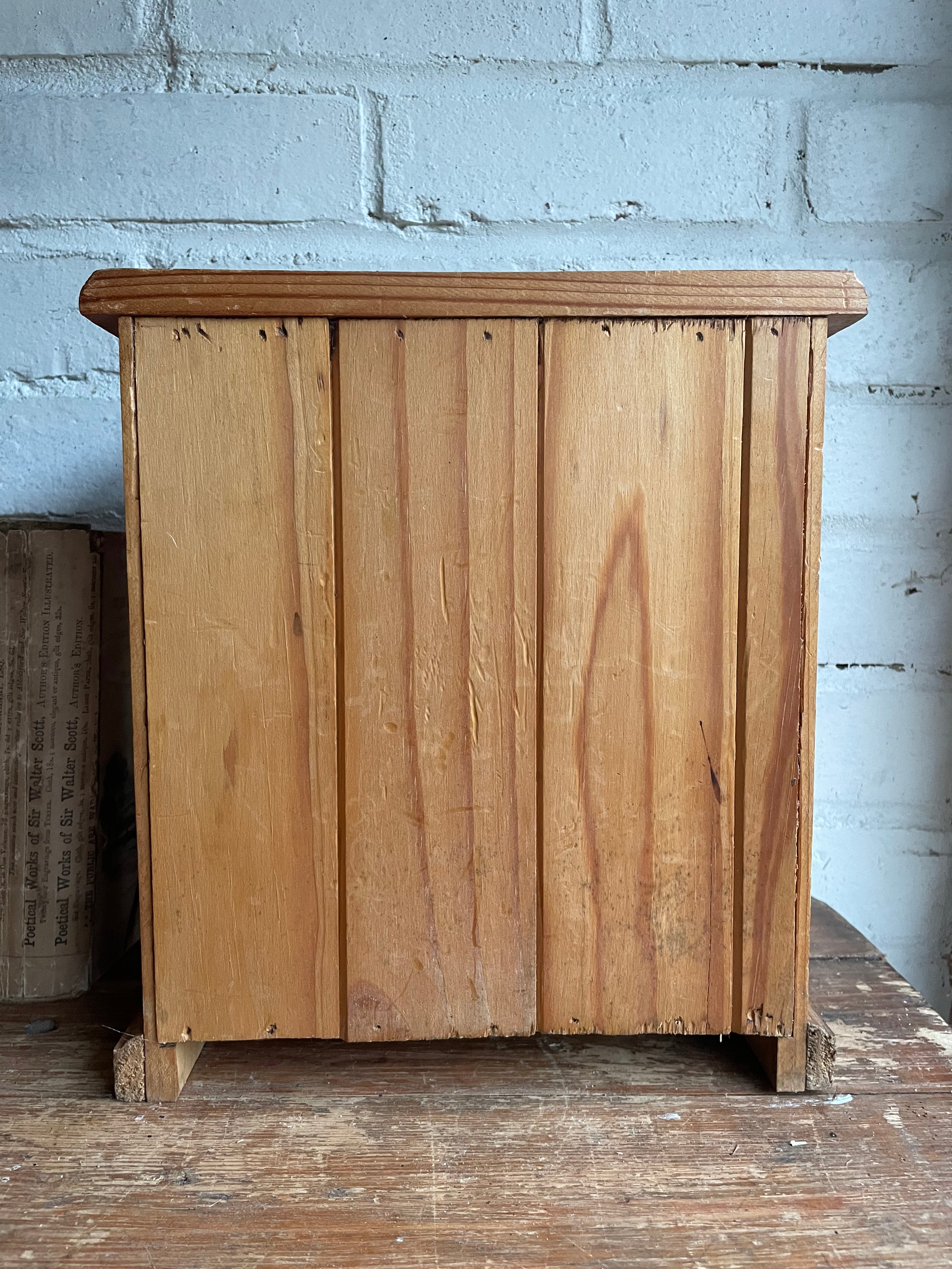 Vintage Pine Apprentice Drawers with turned knobs