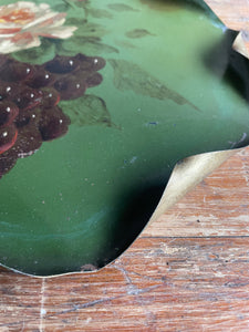 Handpainted Floral Toleware Plate