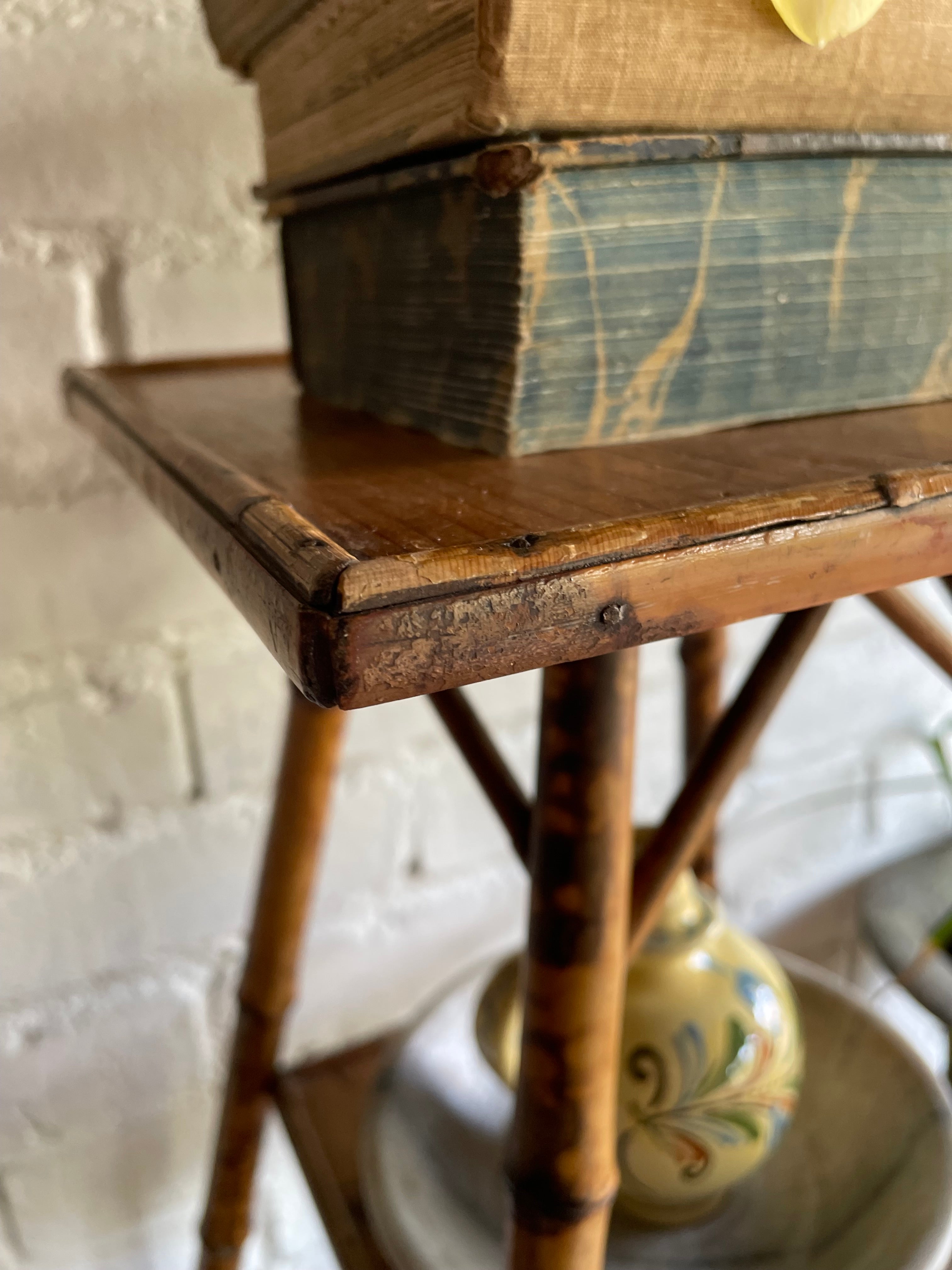 Tiger Bamboo Side Table