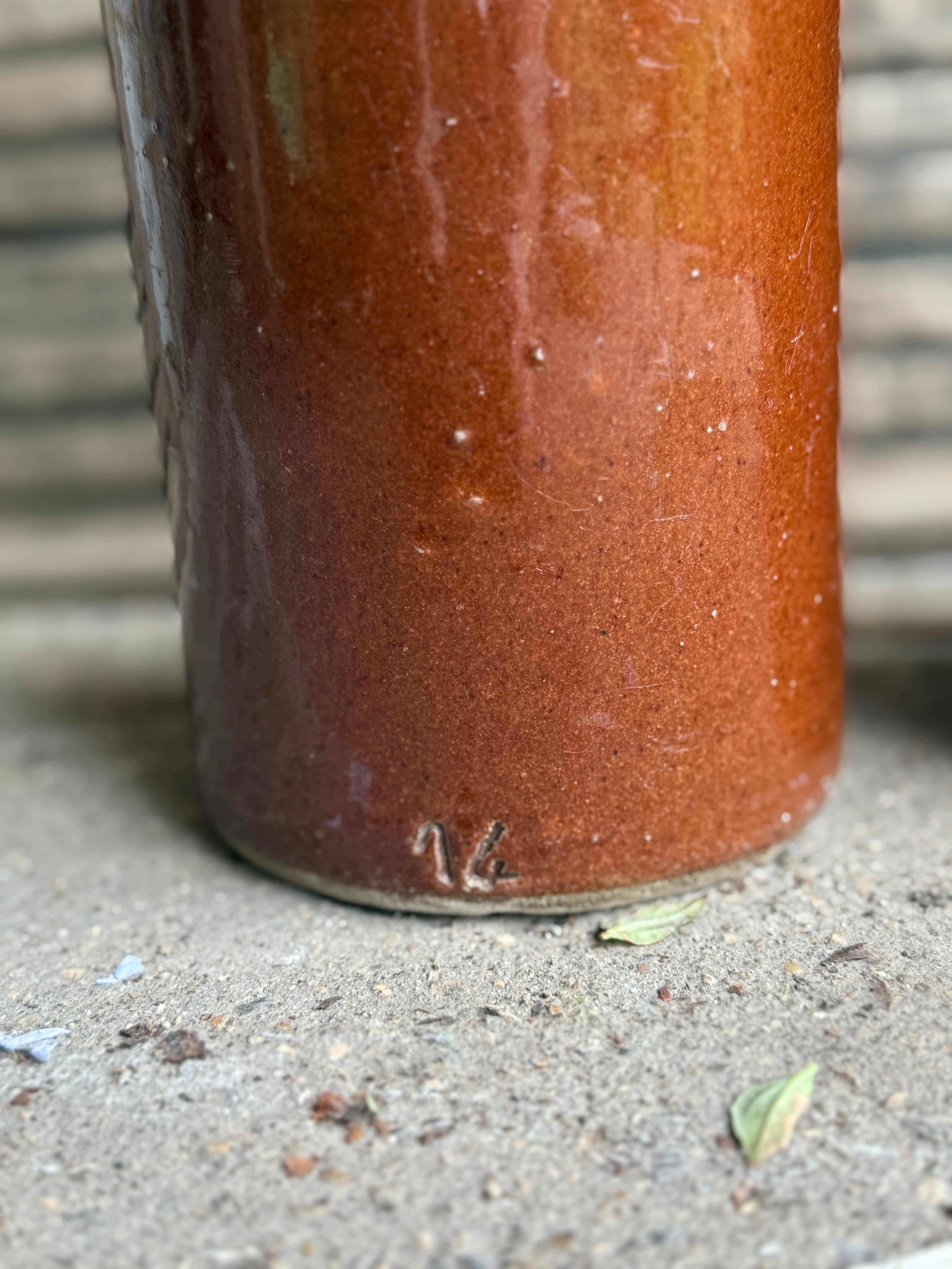 Trio of Stoneware Soda Bottles with Porcelain Swing Stoppers