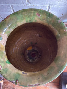 Large 19th Century French Green Confit Pot