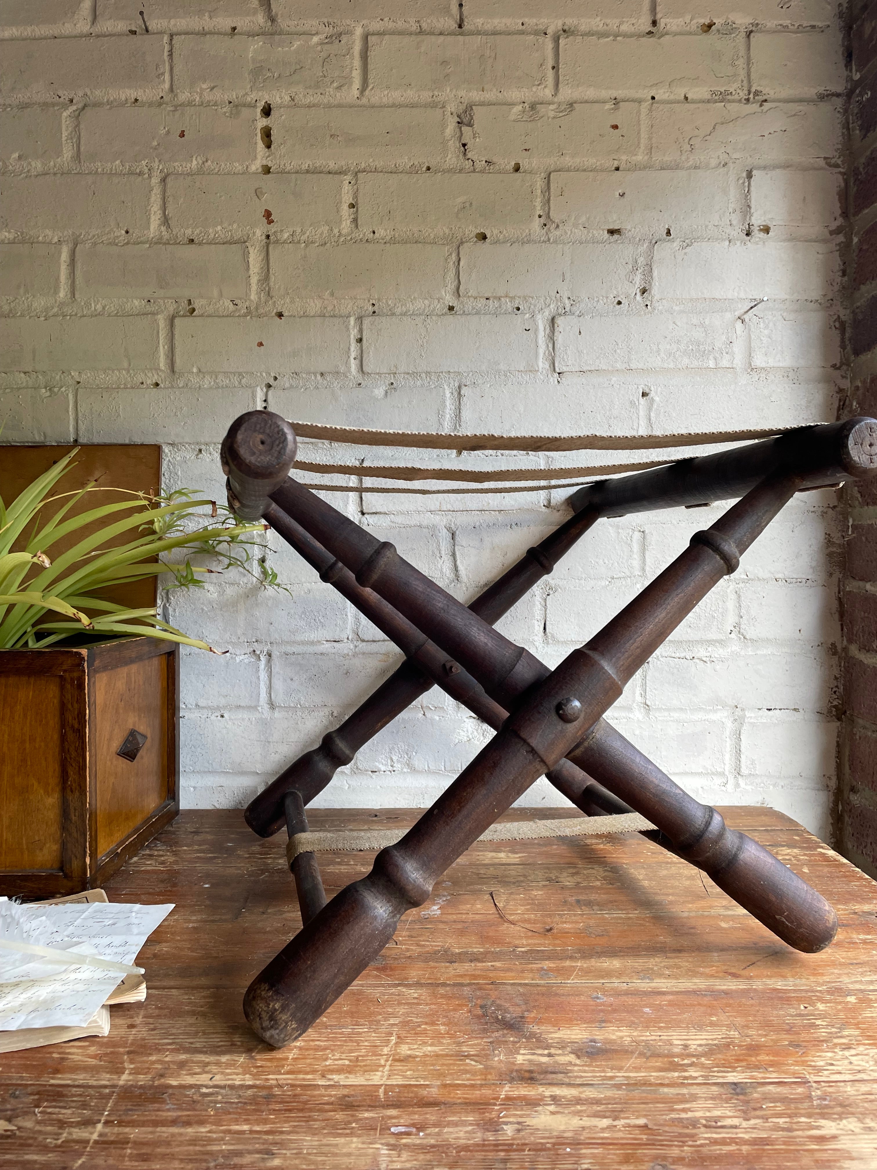 1930s French  Folding Luggage Rack