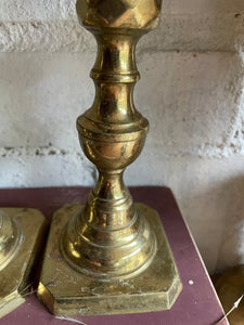 Pair of Small Classic Brass Candlesticks