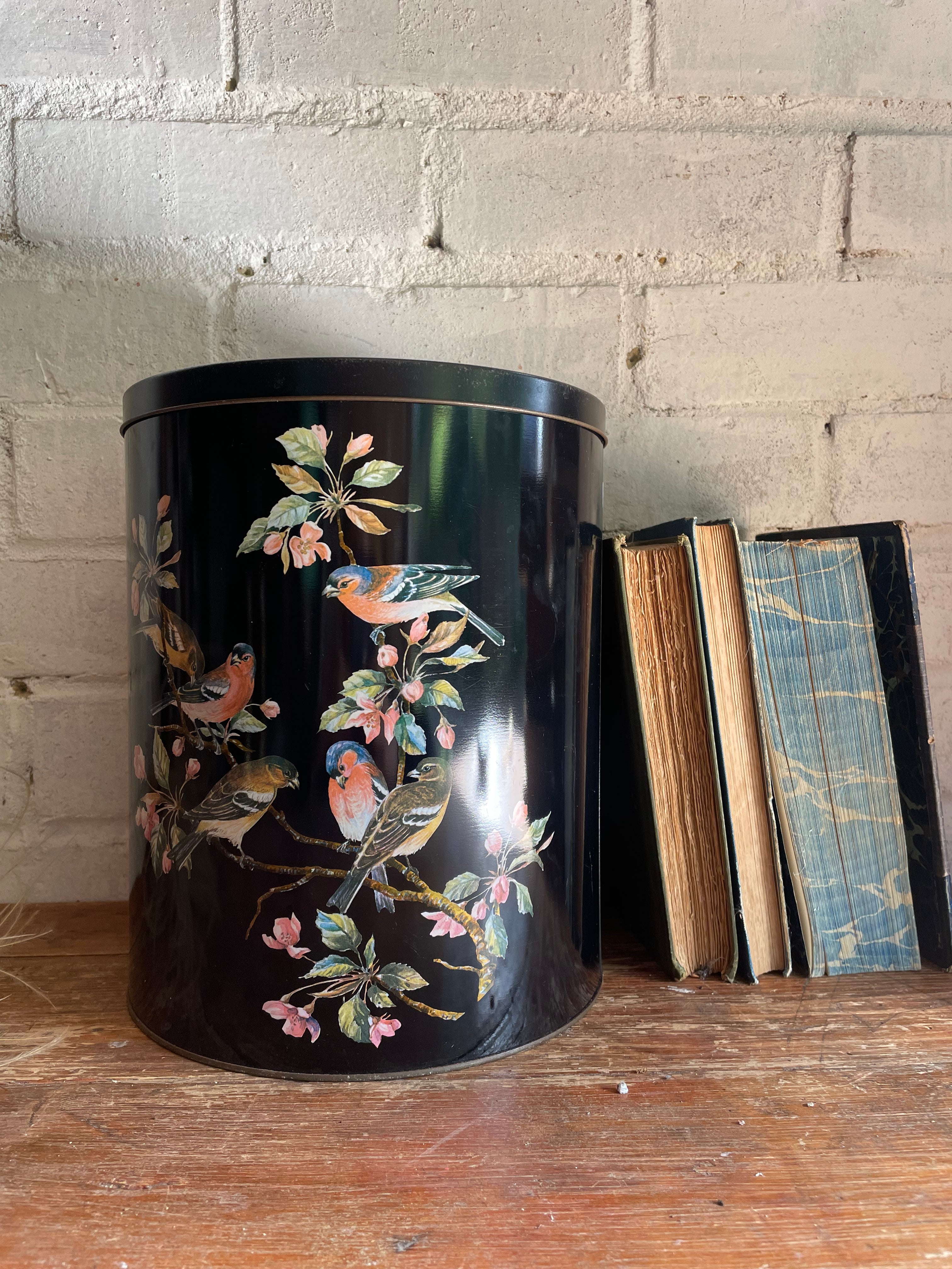 Large Confectionary Tin with Bird detail