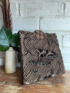 Antique Copper Textile Printing Block
