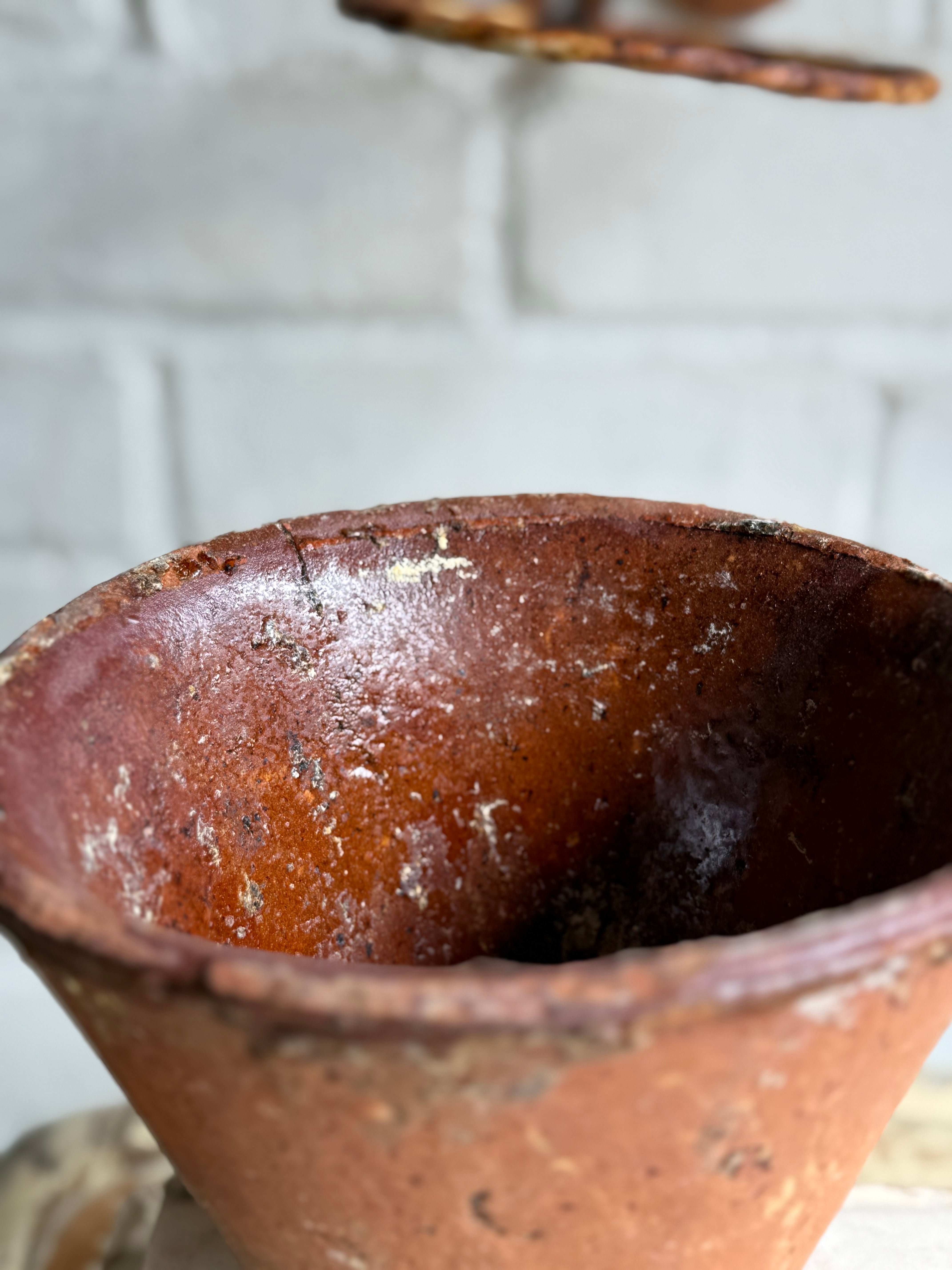 Rustic French Iron Plant Holder with Antique Resin Pot 2
