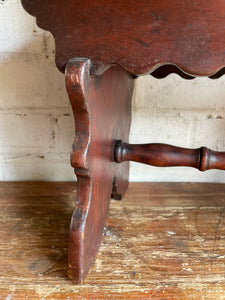 19th Century Oak Scalloped Stool