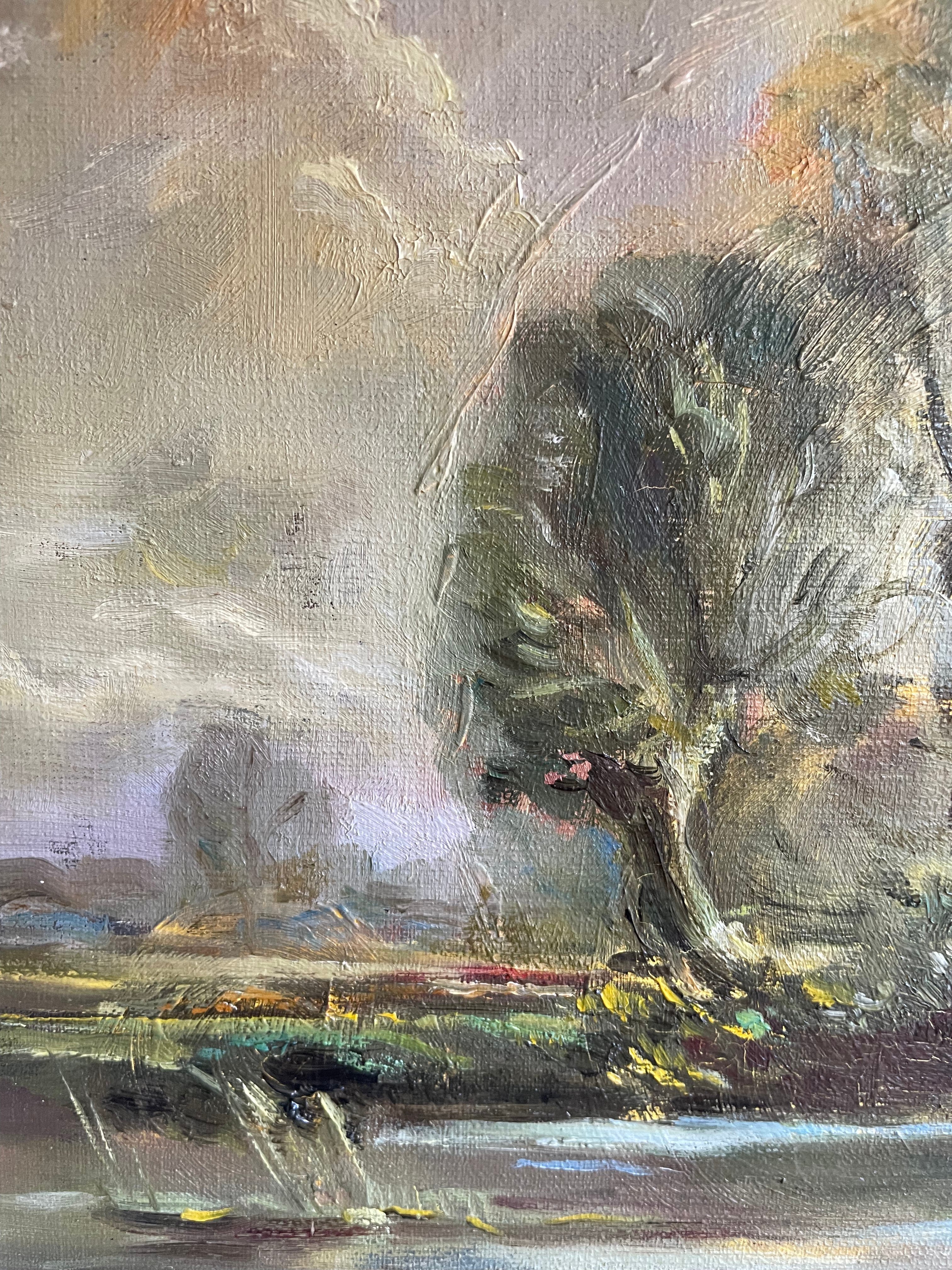 Treescape & Nature: Midcentury Oil on Board