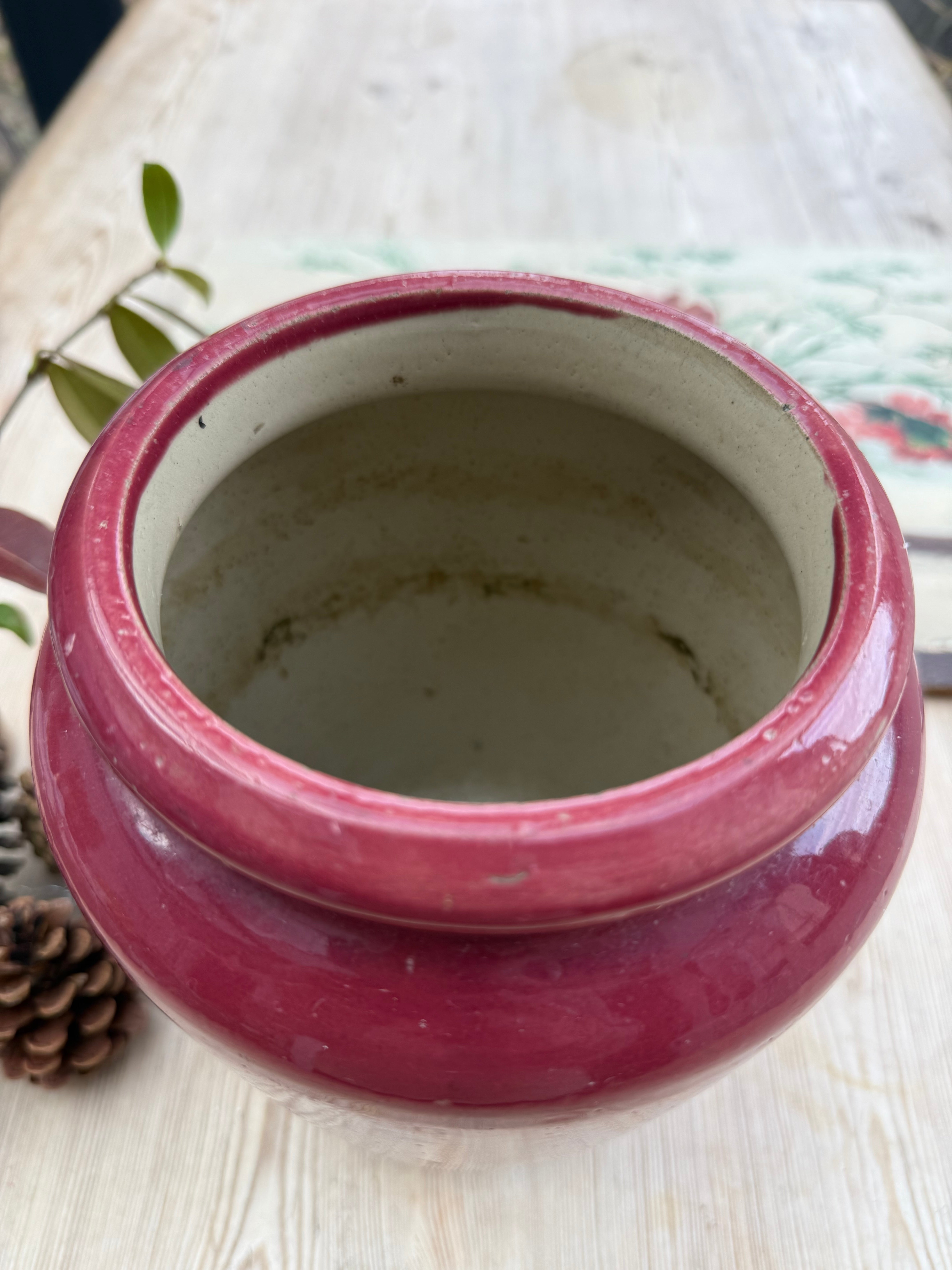 19th Century Victorian Stoneware Storage Pot